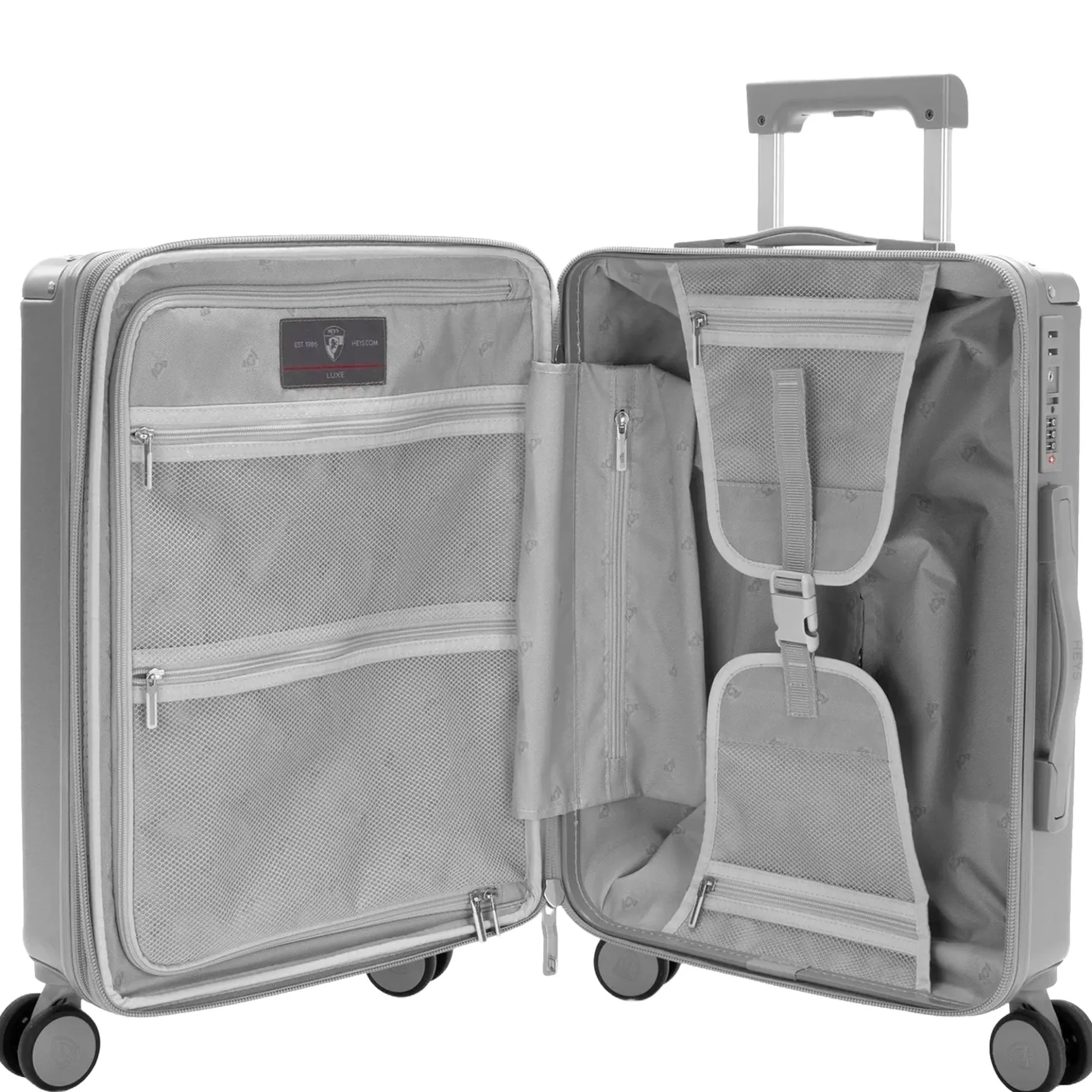 Luxe - 4-Rollen-Kabinentrolley S 53 cm erw. (silver)
