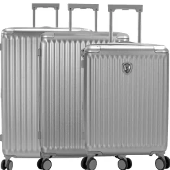 Luxe - 4-Rollen-Trolley Set 3tlg. L/M/S erw. (silver)