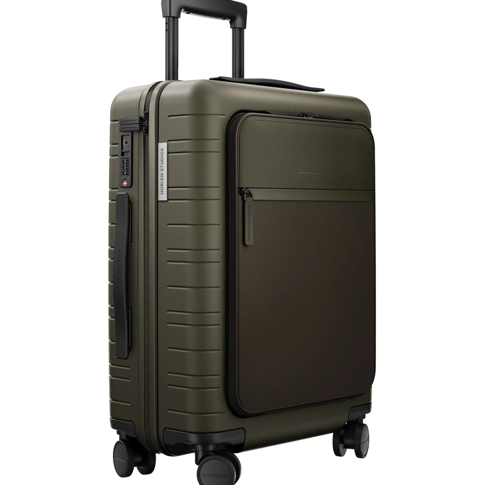 M5 Essential - 4-Rollen-Kabinentrolley mit Vortasche S 55 cm (dark olive)