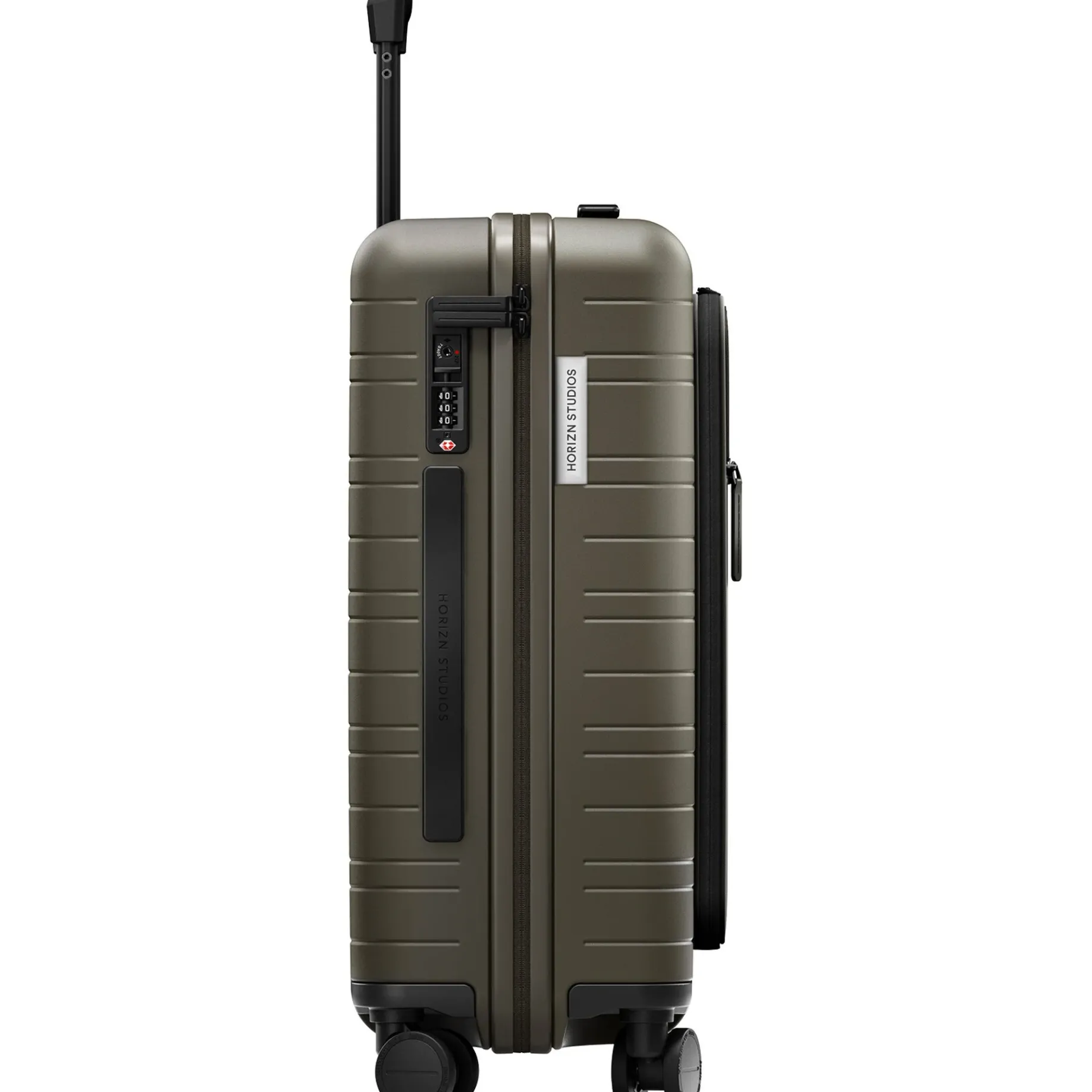 M5 Essential - 4-Rollen-Kabinentrolley mit Vortasche S 55 cm (dark olive)
