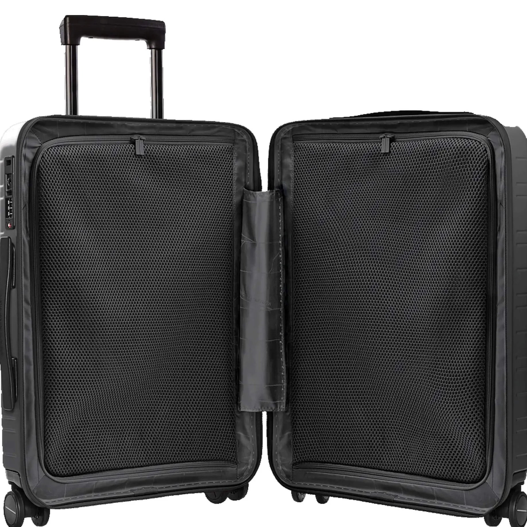 M5 Essential - 4-Rollen-Kabinentrolley mit Vortasche S 55 cm (glossy graphite)