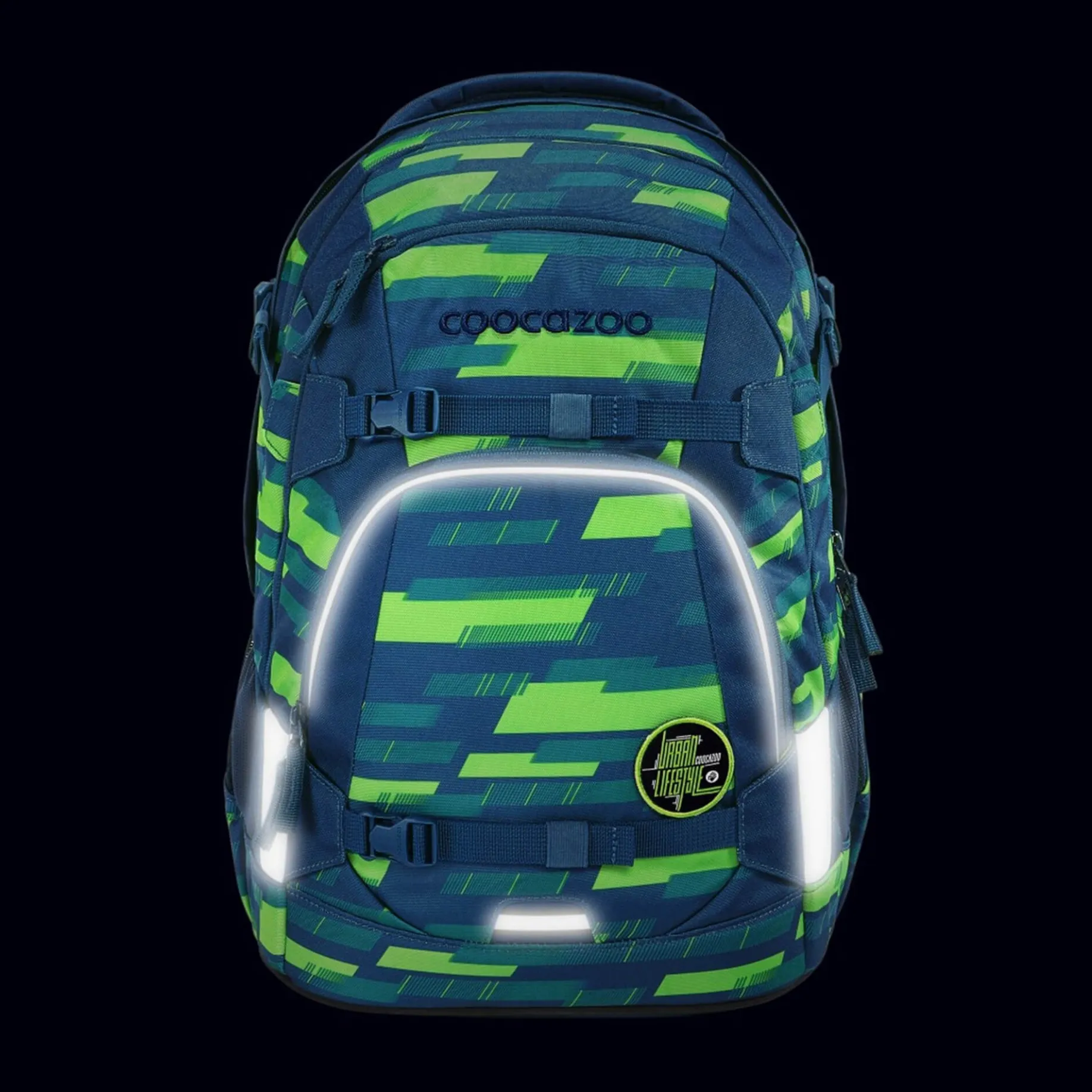 Mate - Schulrucksack 44 cm (Lime Stripe)