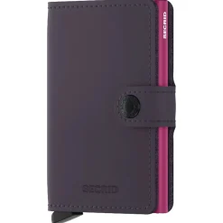 Matte Miniwallet - Geldbörse RFID 6.5 cm (dark purple-fuchsia)