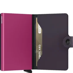 Matte Miniwallet - Geldbörse RFID 6.5 cm (dark purple-fuchsia)