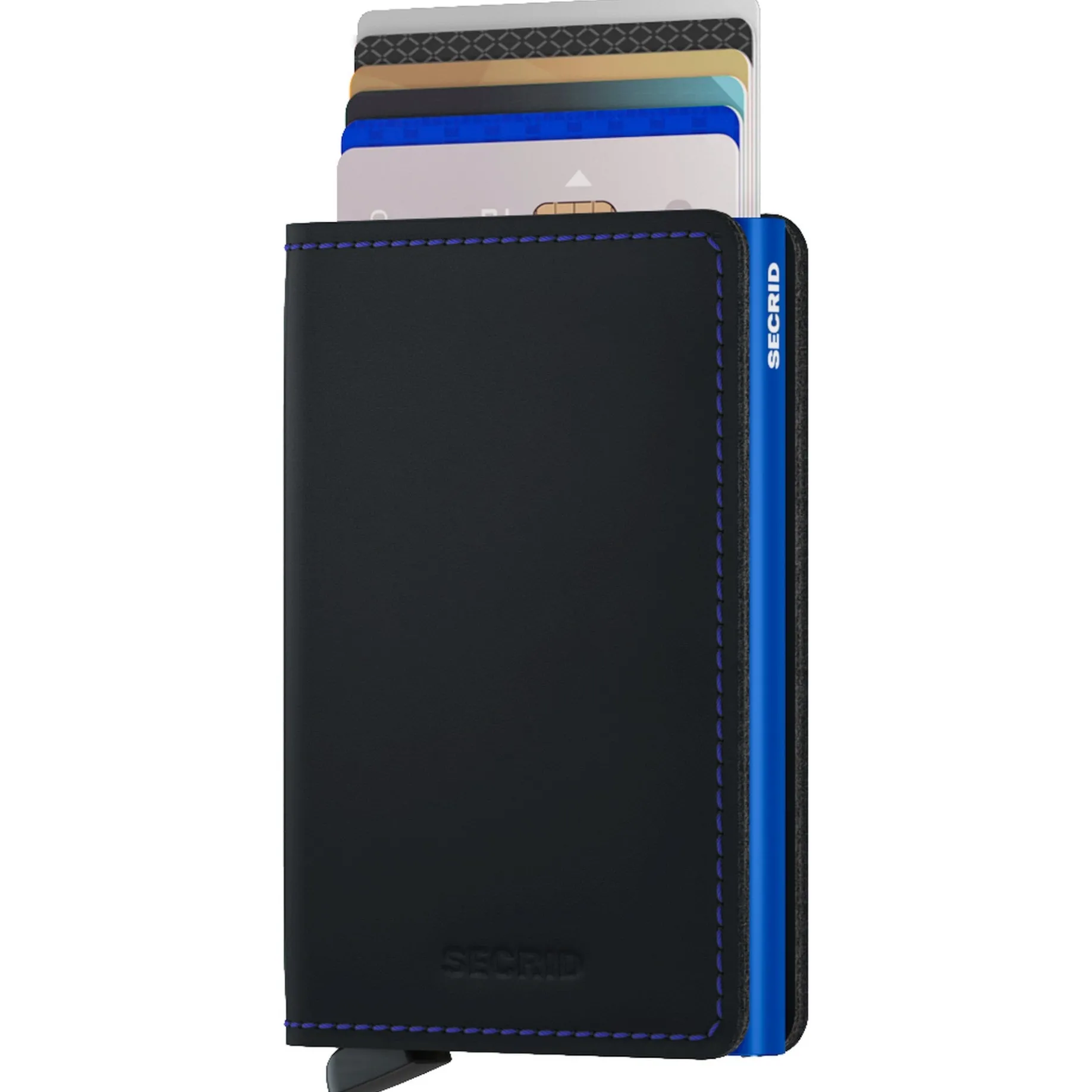 Matte Slimwallet - Geldbörse RFID 6.8 cm (black-blue)