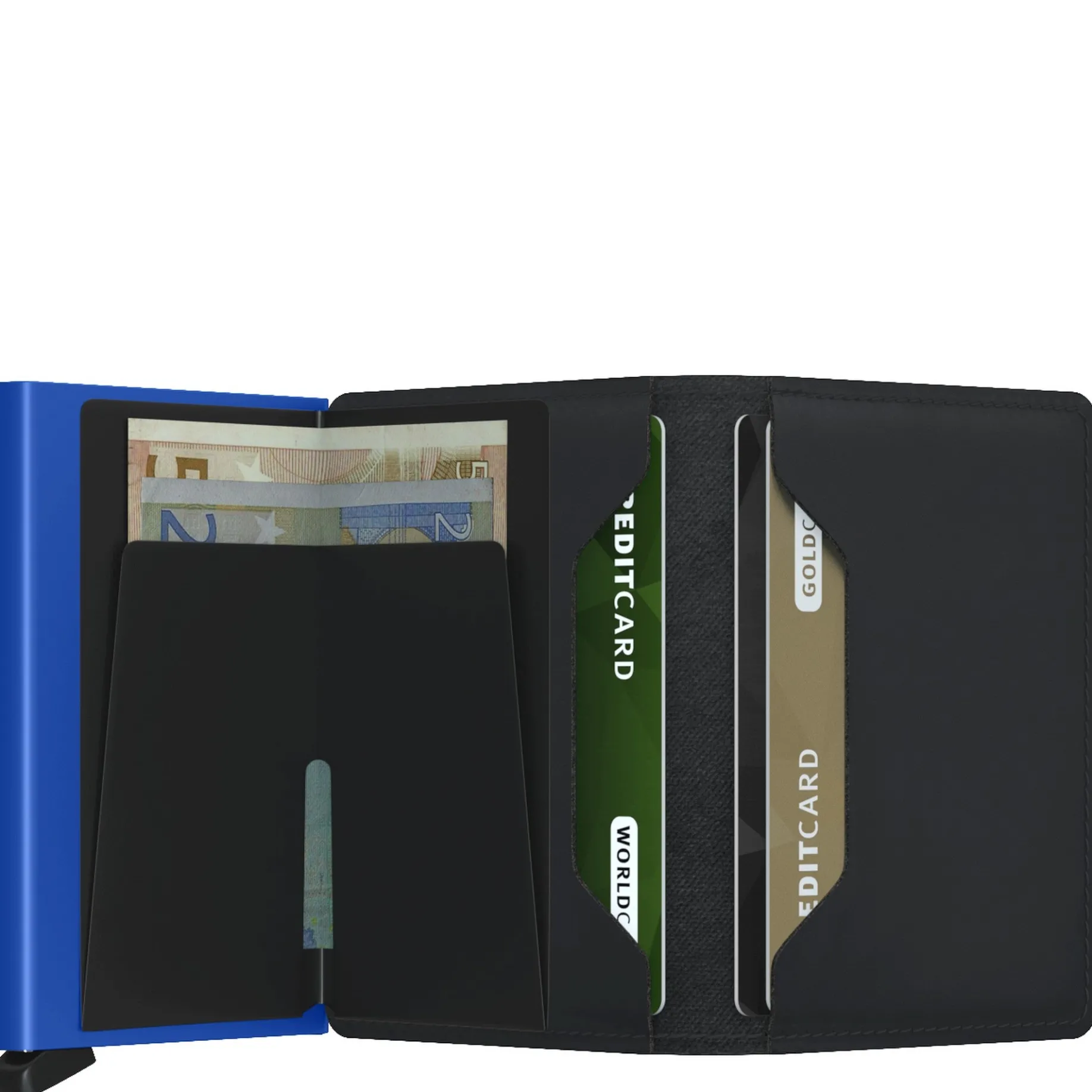 Matte Slimwallet - Geldbörse RFID 6.8 cm (black-blue)