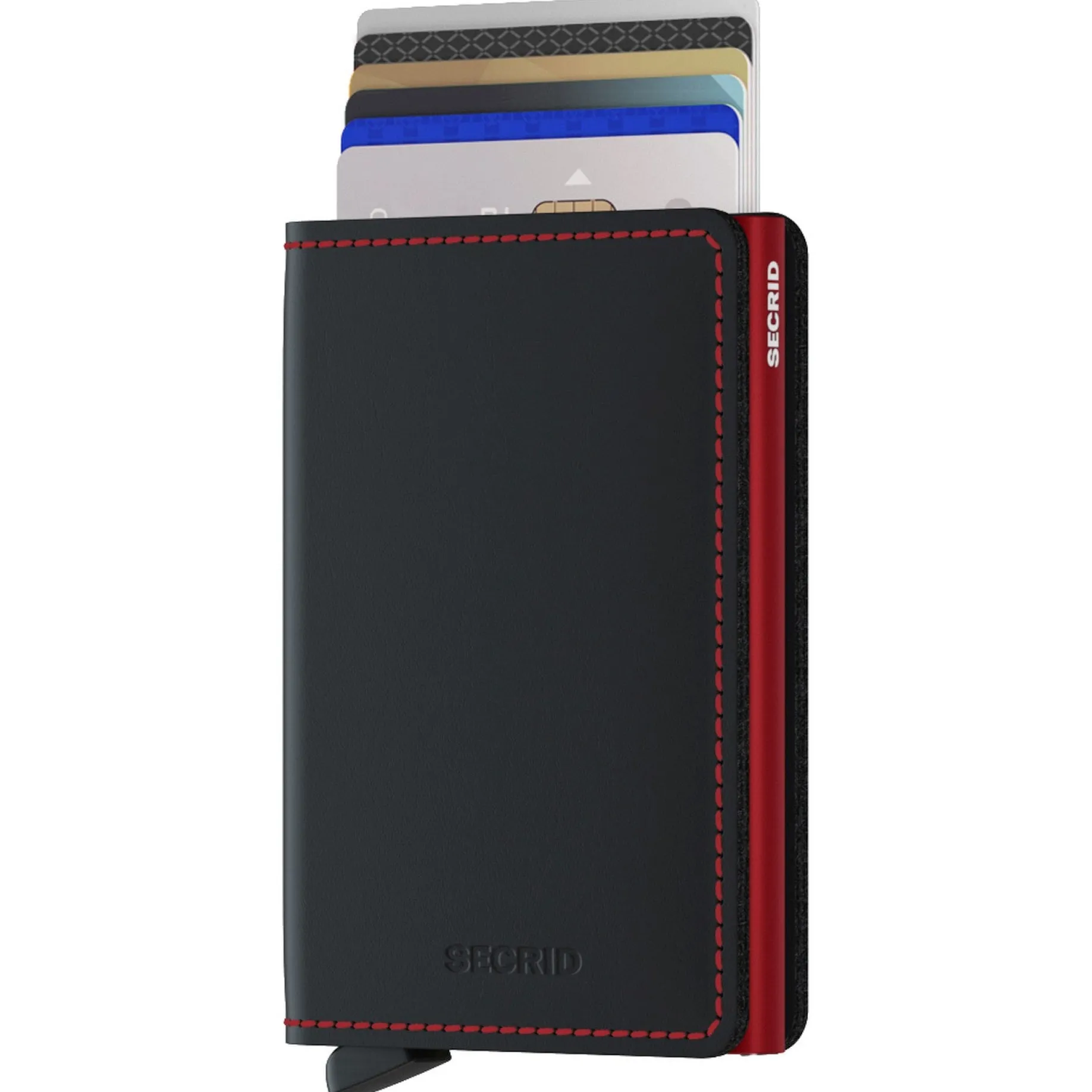 Matte Slimwallet - Geldbörse RFID 6.8 cm (black-red)