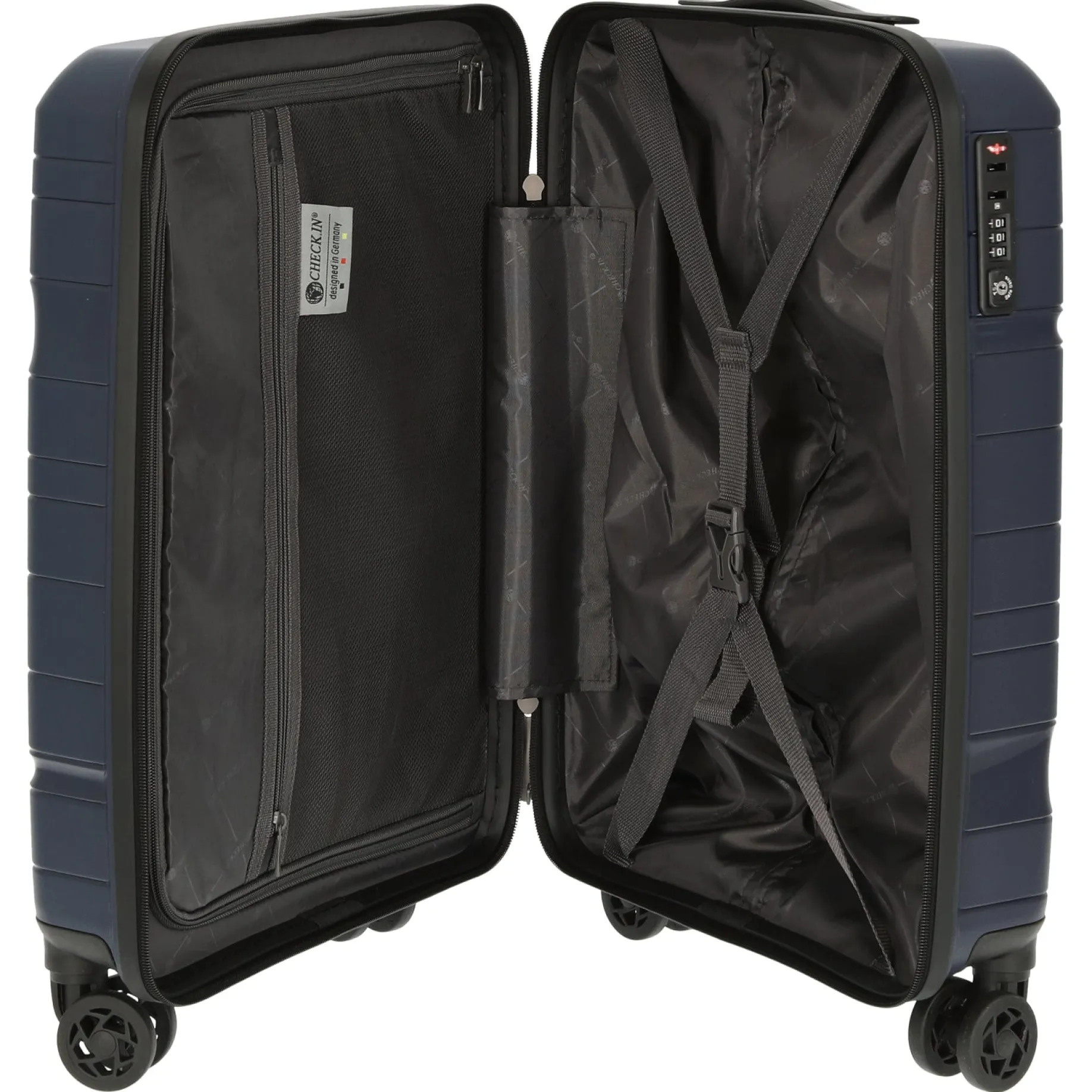 Memphis - 4-Rollen-Kabinentrolley 55 cm (blau)