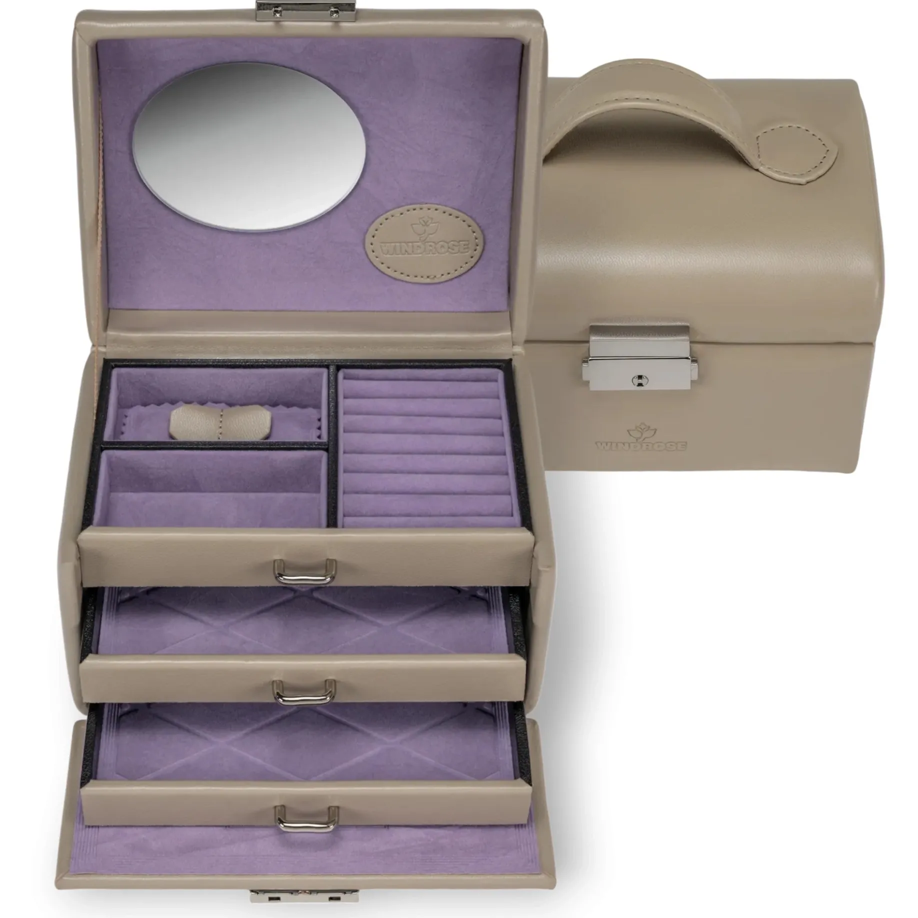 Merino - Schmuckkoffer 15 cm (beige)