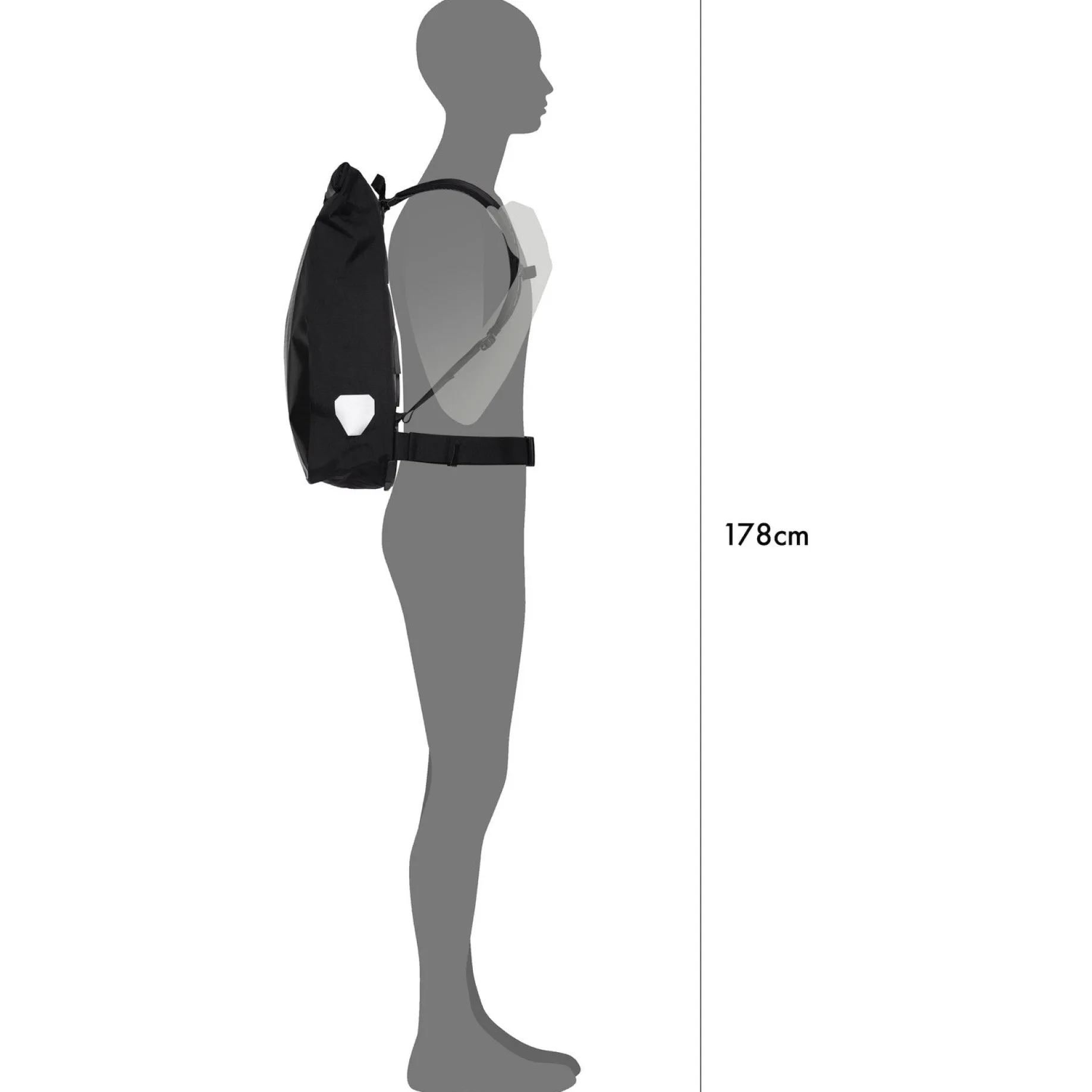 Messenger-Bag 39 - Rucksack 50 cm (black)