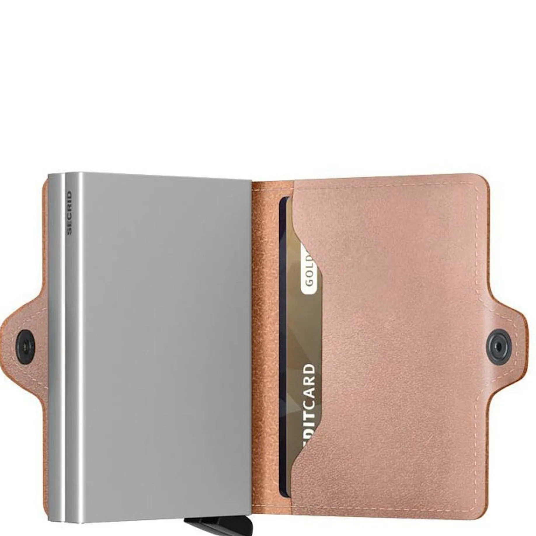 Metallic Twinwallet - Geldbörse RFID 7 cm (rose)