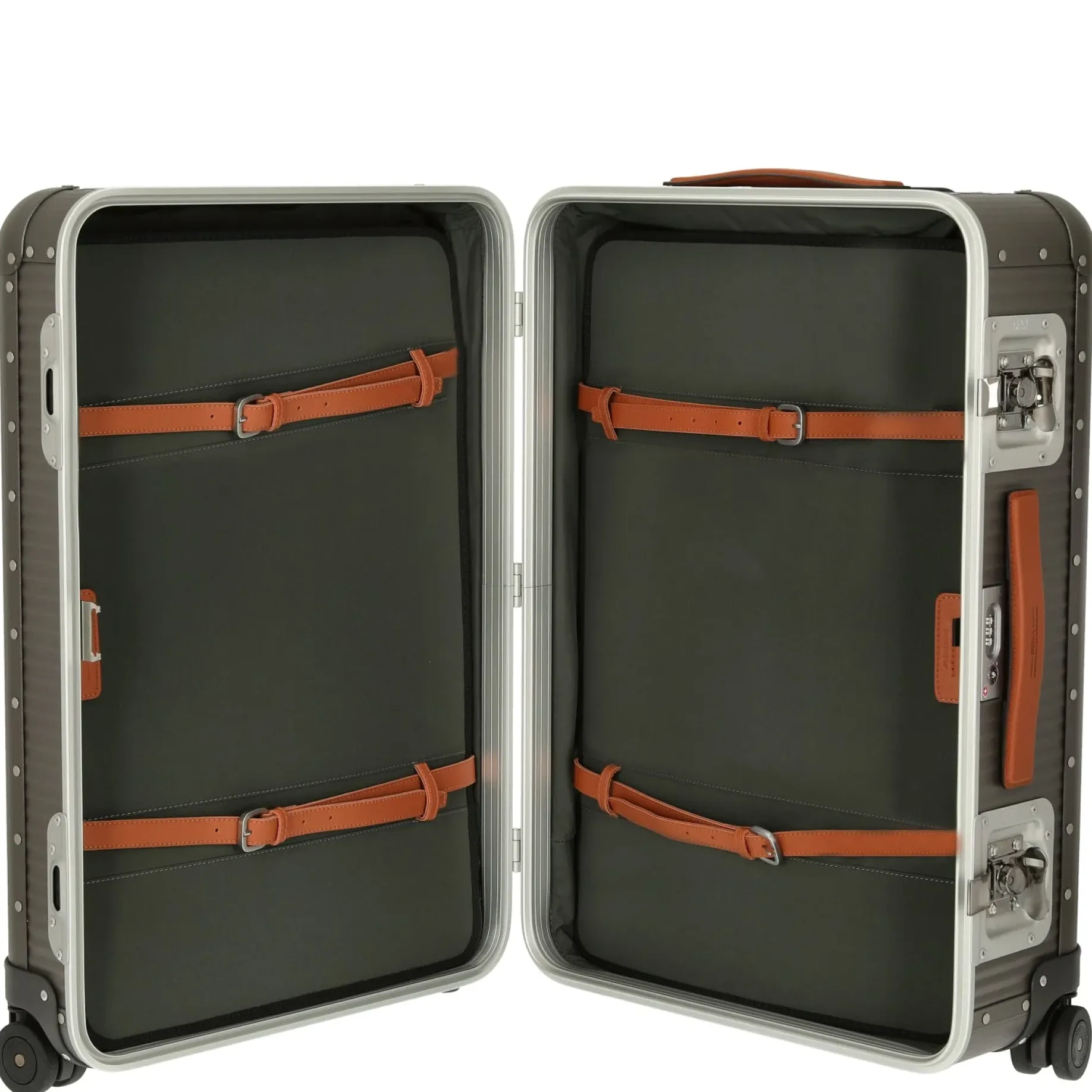 Milano Bank aluminum Spinner 68 - 4-Rollen-Trolley 66 cm (steel grey)