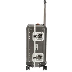 Milano Bank aluminum Spinner 55 M - 4-Rollen-Kabinentrolley 55/25 cm (steel grey)