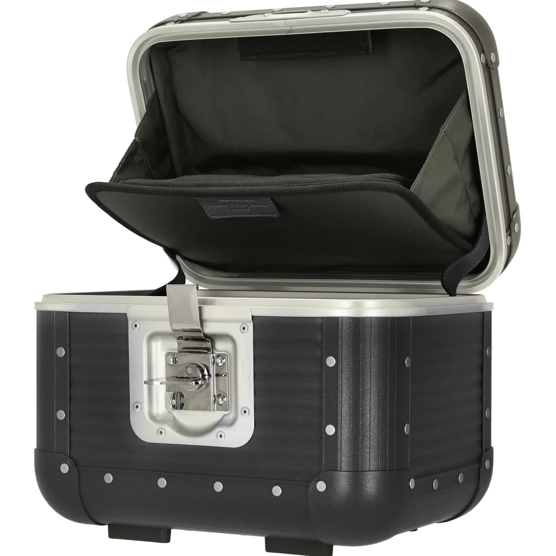 Milano Bank aluminum Vanity Case - Beauty Case 33 cm (caviar black)