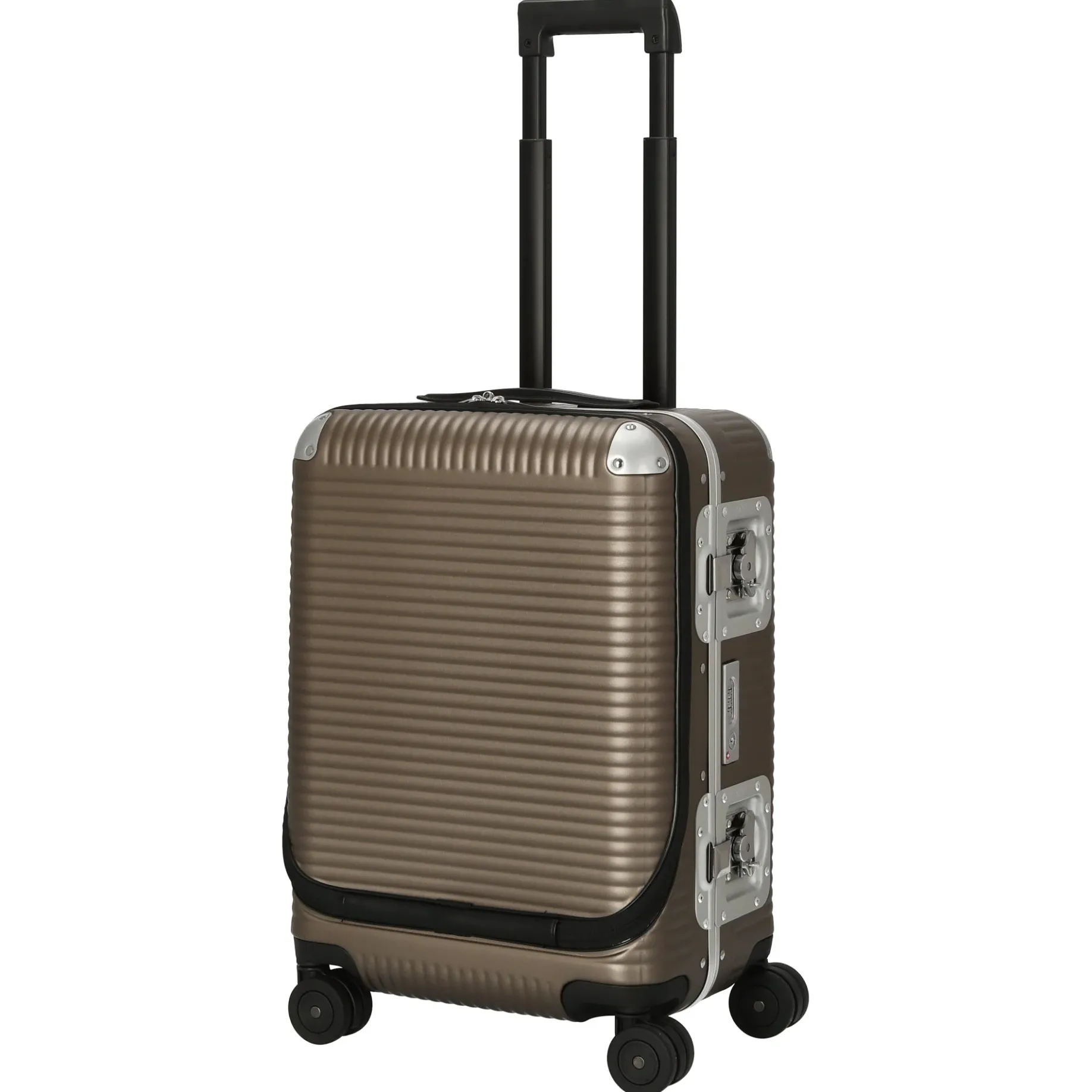 Milano Bank Light Spinner 53 front pocket - 4-Rollen-Kabinentrolley 53 cm (matt almond)