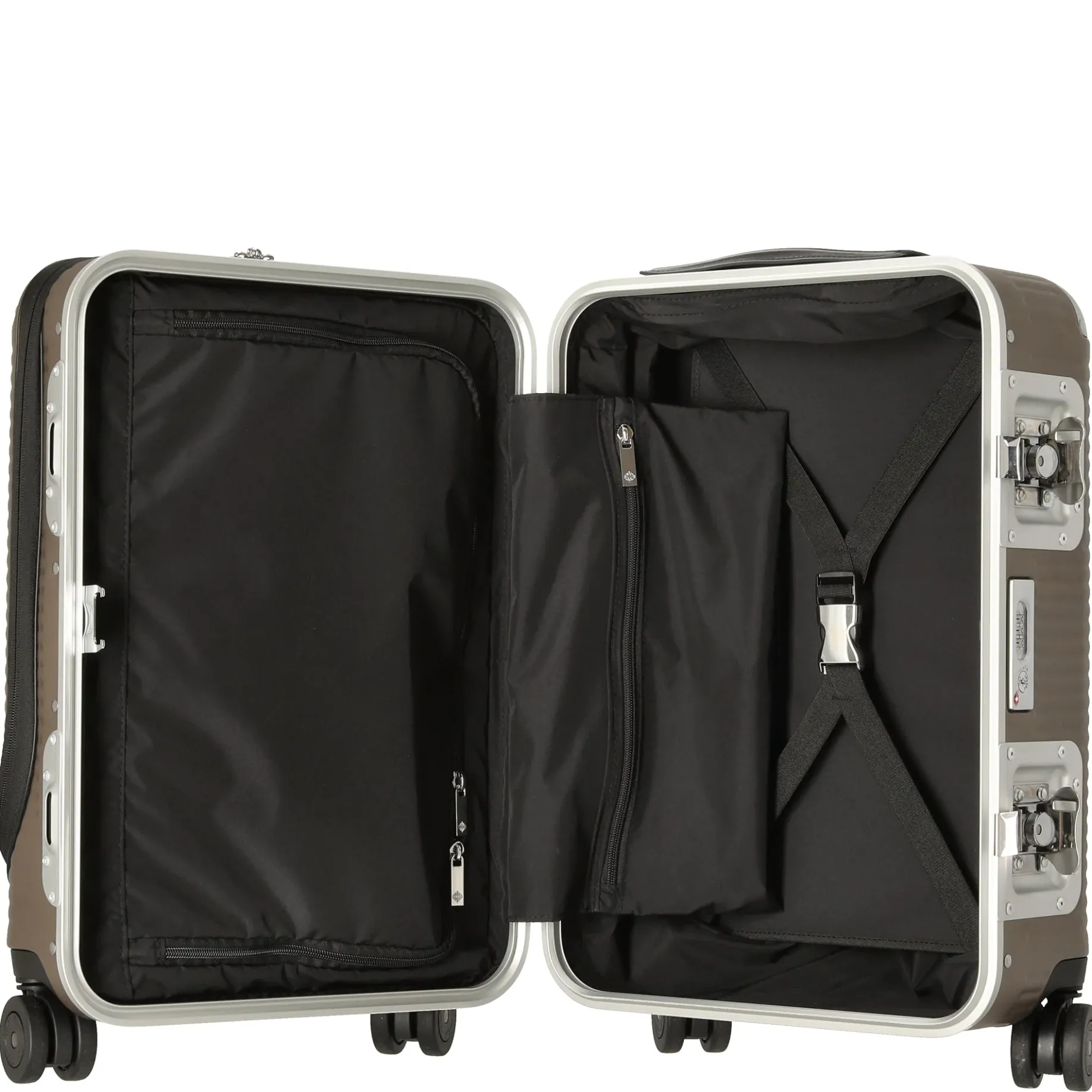 Milano Bank Light Spinner 53 front pocket - 4-Rollen-Kabinentrolley 53 cm (matt almond)