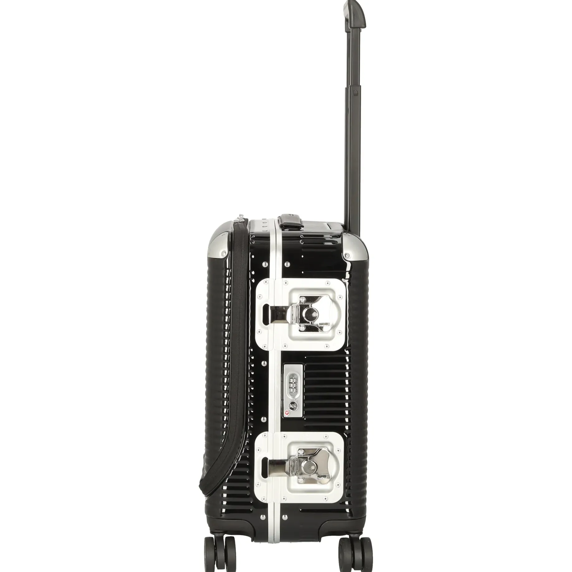 Milano Bank Light Spinner 53 front pocket - 4-Rollen-Kabinentrolley 53 cm (licorice black)