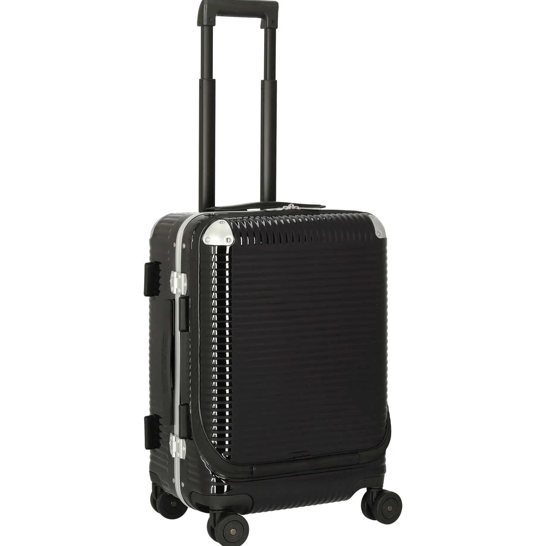 Milano Bank Light Spinner 53 front pocket - 4-Rollen-Kabinentrolley 53 cm (licorice black)