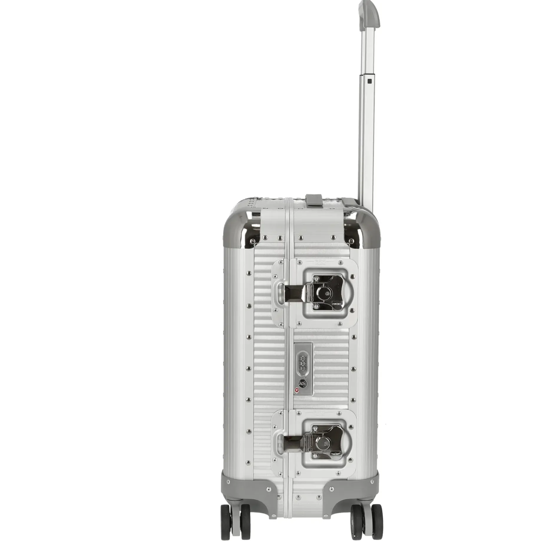 Milano Bank S aluminum Spinner 53 - 4-Rollen-Kabinentrolley 53 cm (moonlight silver)