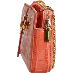 Mini Bag Croco Soft - Umhängetasche 20 cm (geranium)