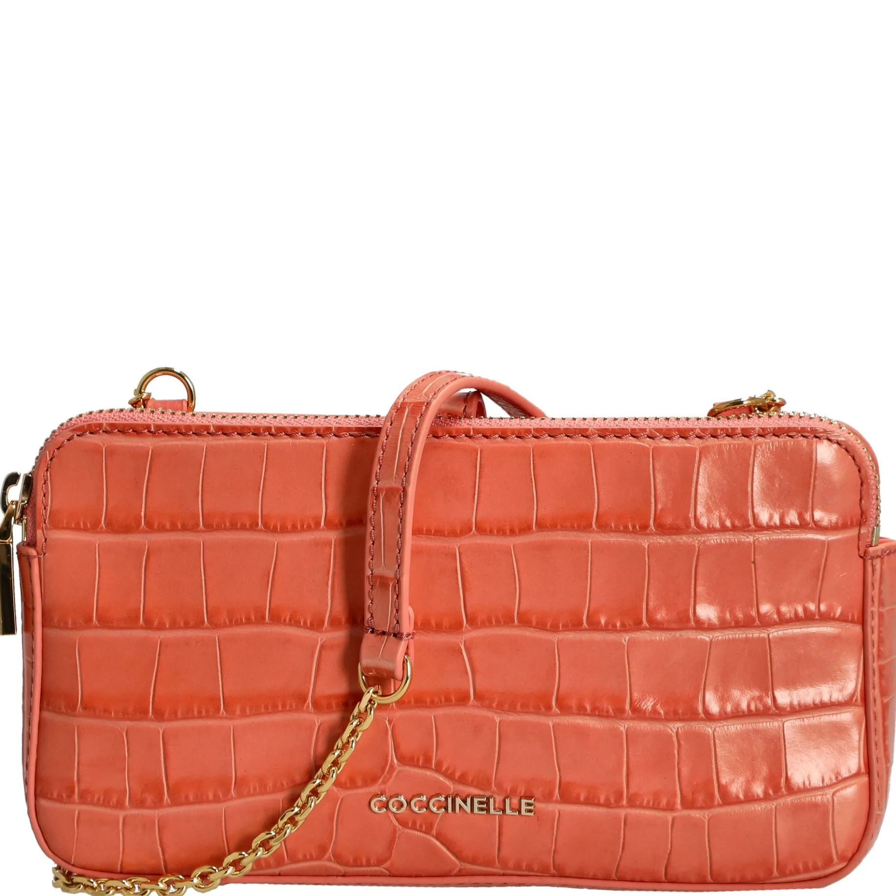 Mini Bag Croco Soft - Umhängetasche 20 cm (geranium)
