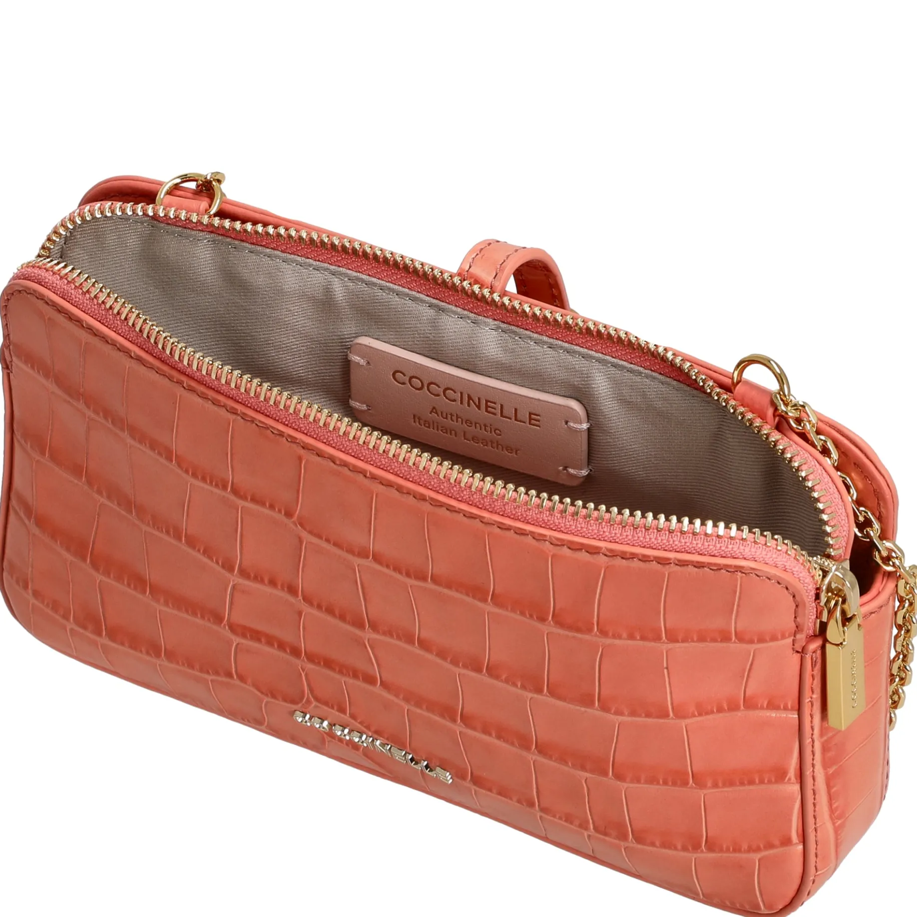 Mini Bag Croco Soft - Umhängetasche 20 cm (geranium)