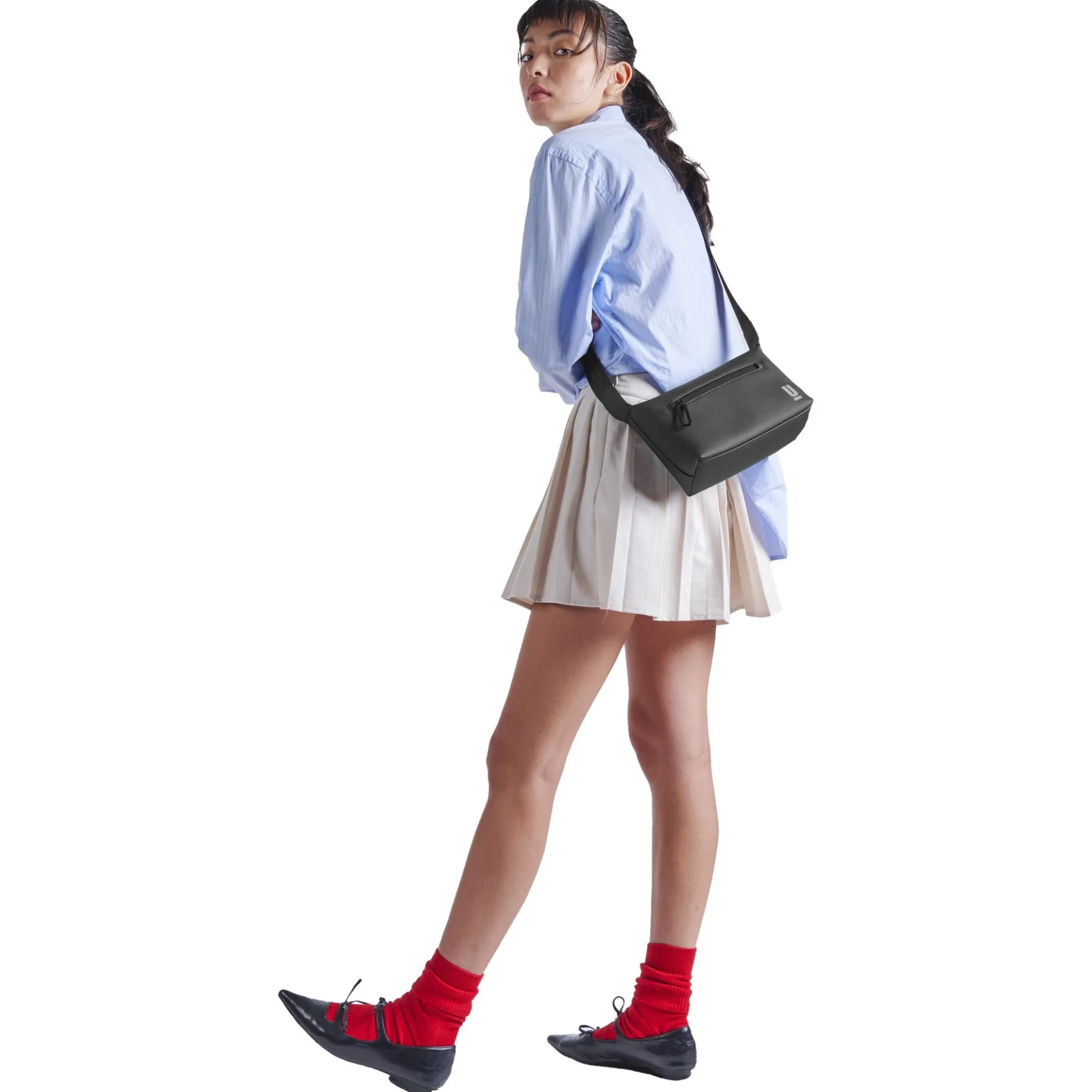 Minibag - Schultertasche 22 cm (schwarz)