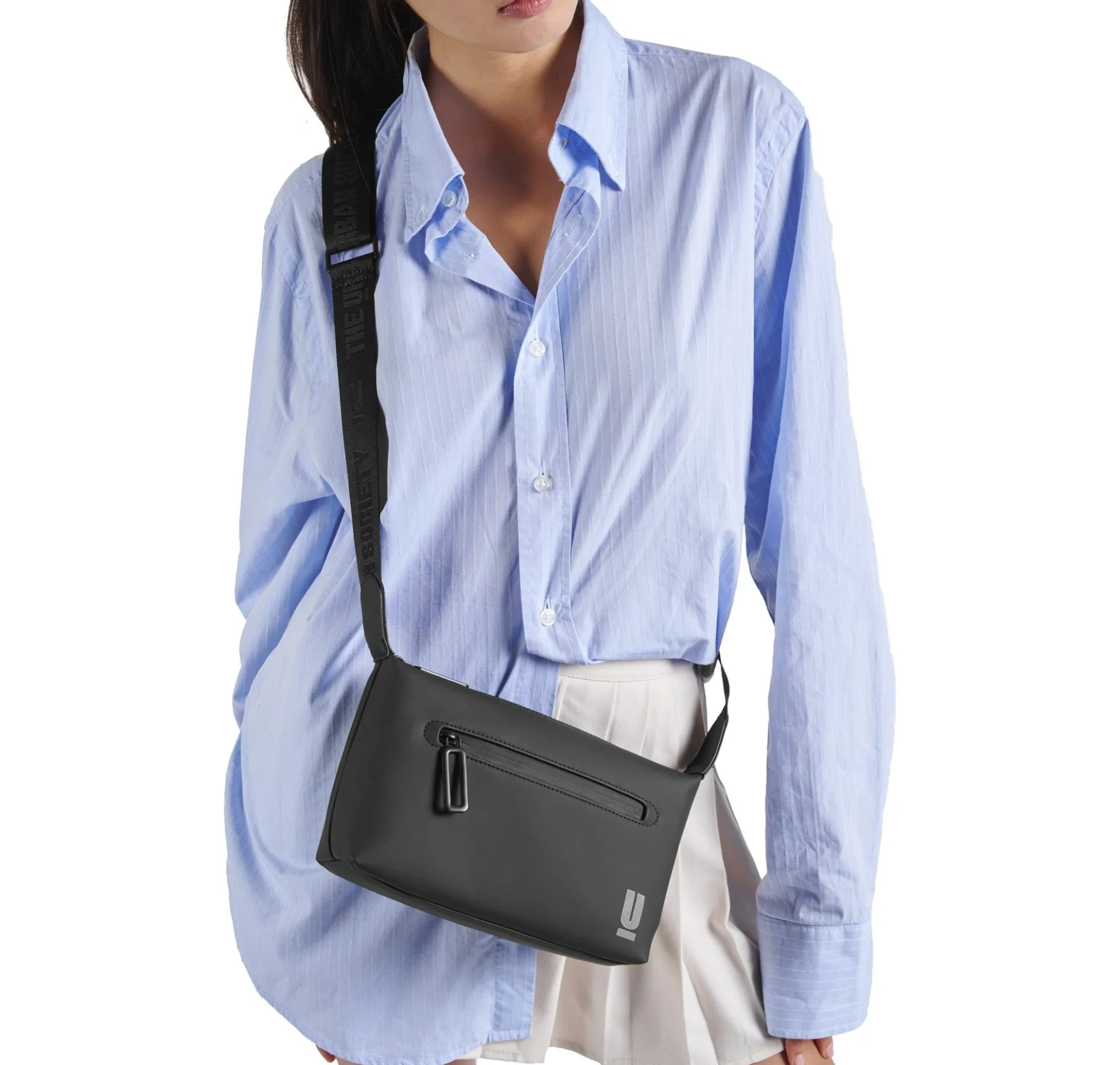 Minibag - Schultertasche 22 cm (schwarz)