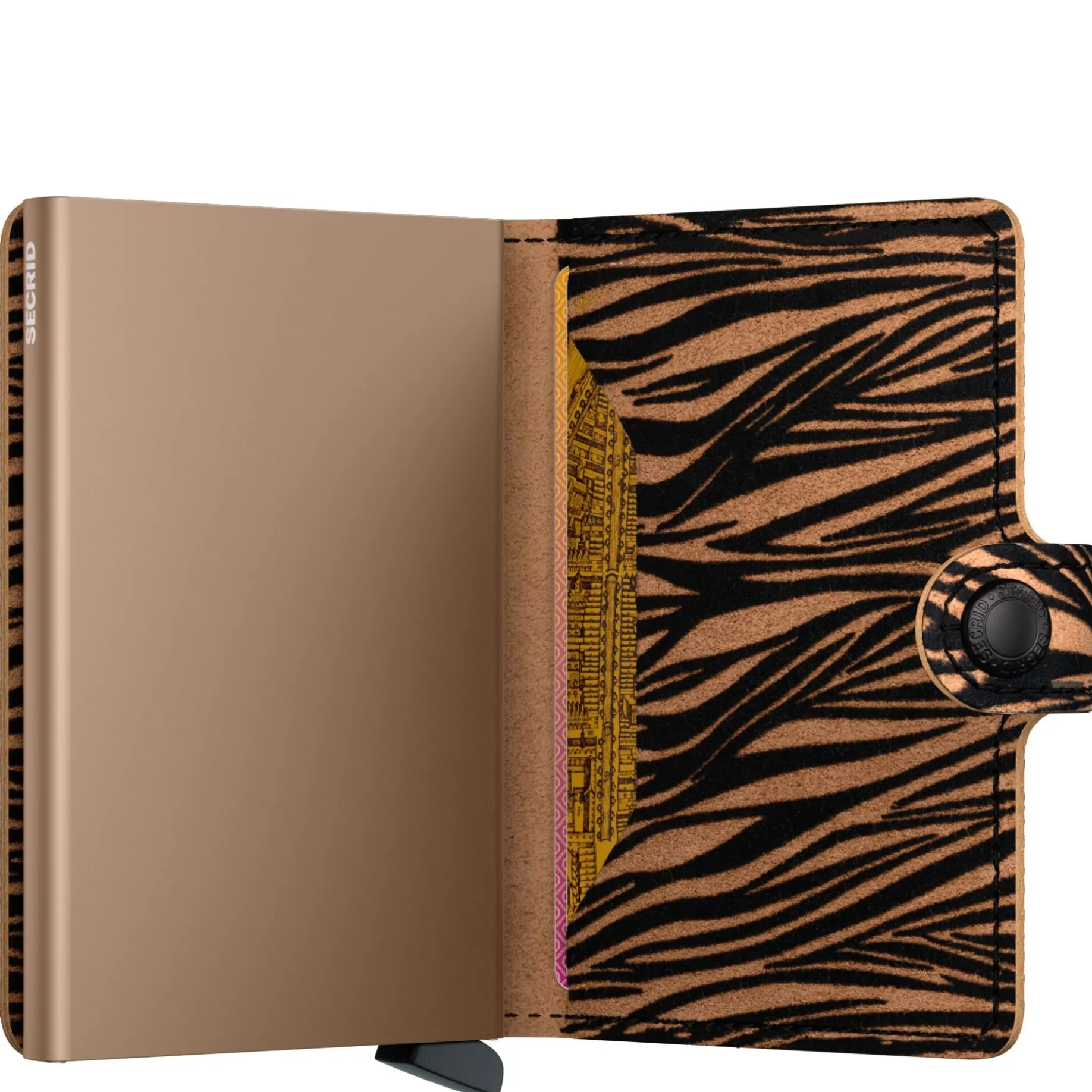 Miniwallet Zebra - Geldbörse 6cc 10.2 cm RFID (beige)