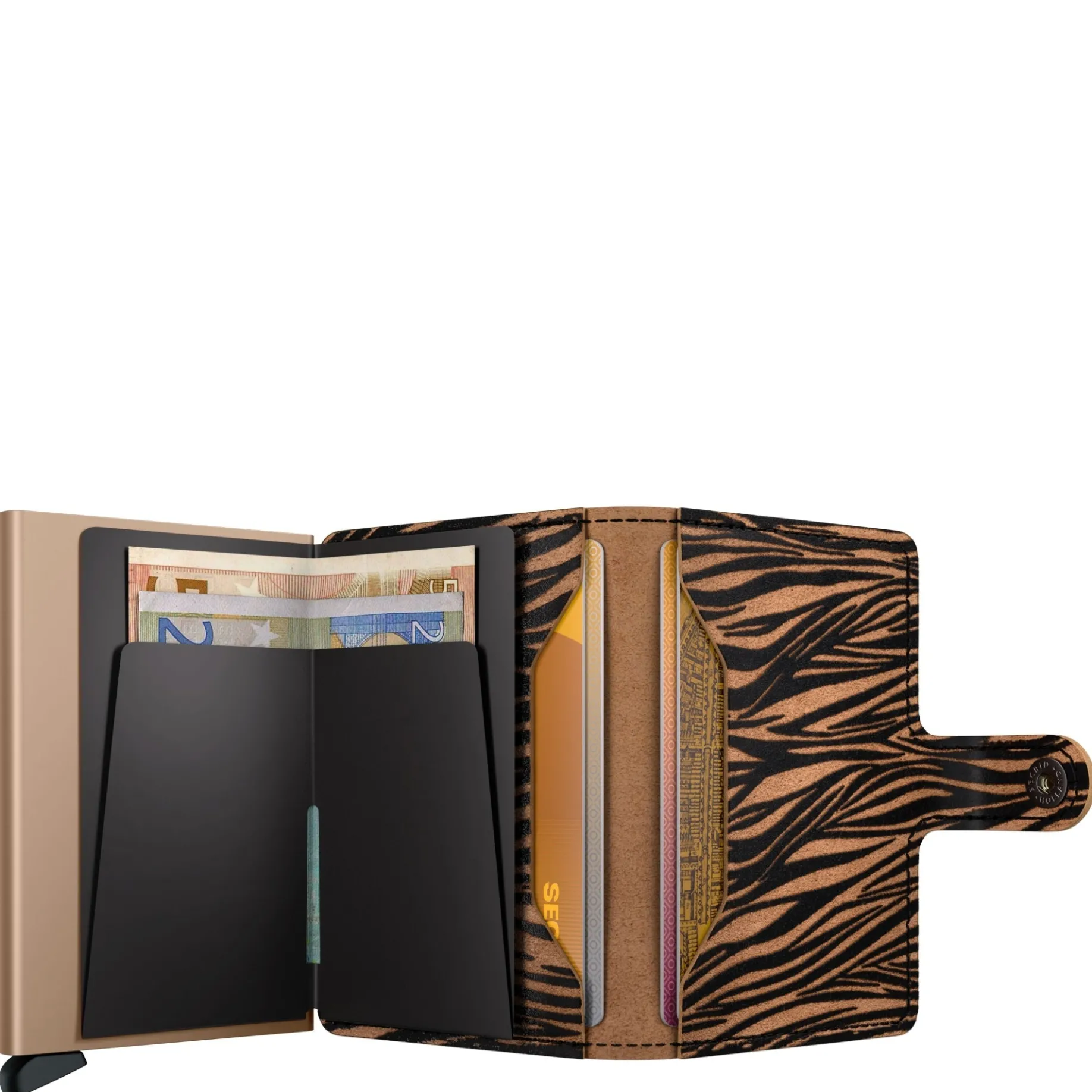 Miniwallet Zebra - Geldbörse 6cc 10.2 cm RFID (beige)