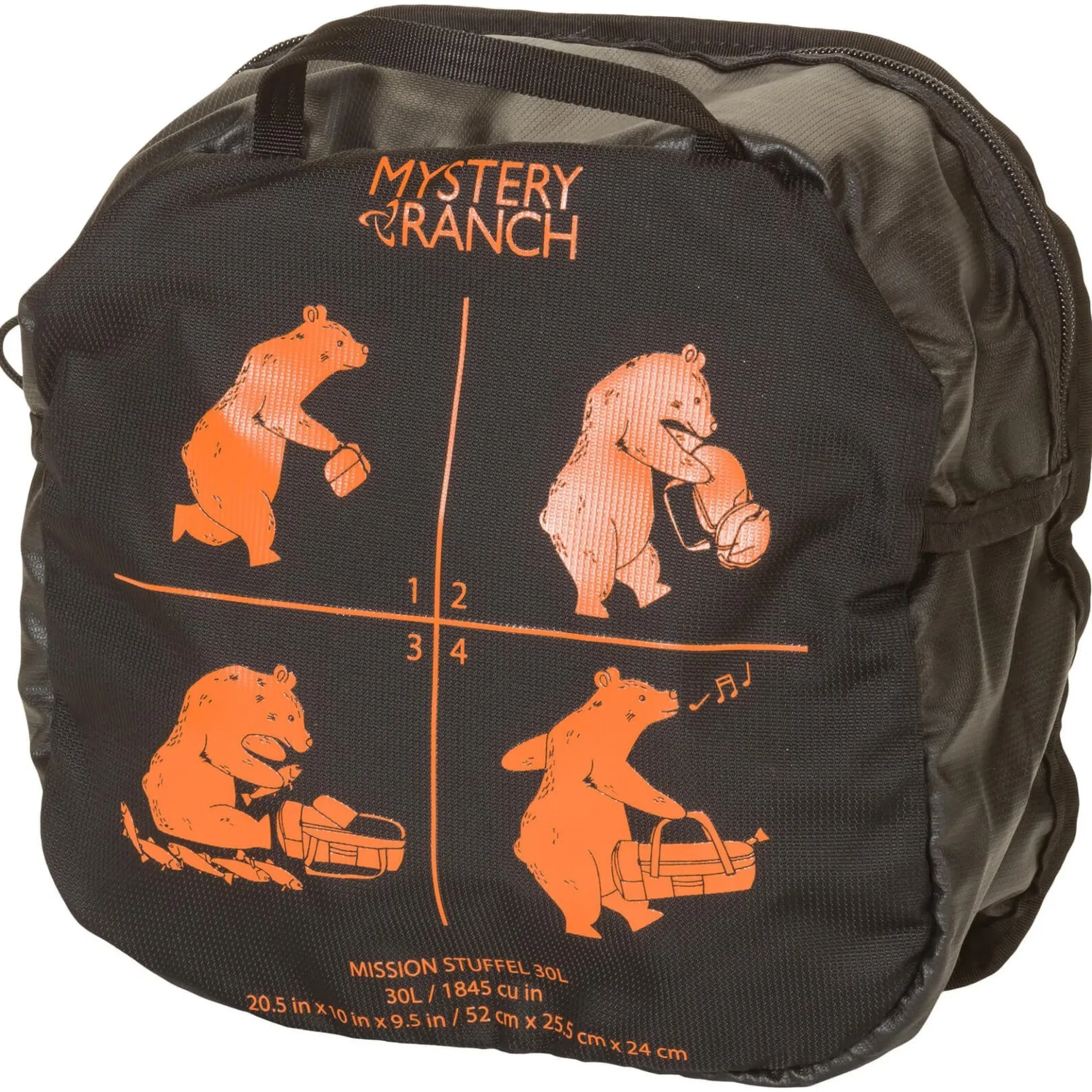 Mission Stuffel 30 - faltbare Reisetasche/Reiserucksack (black)