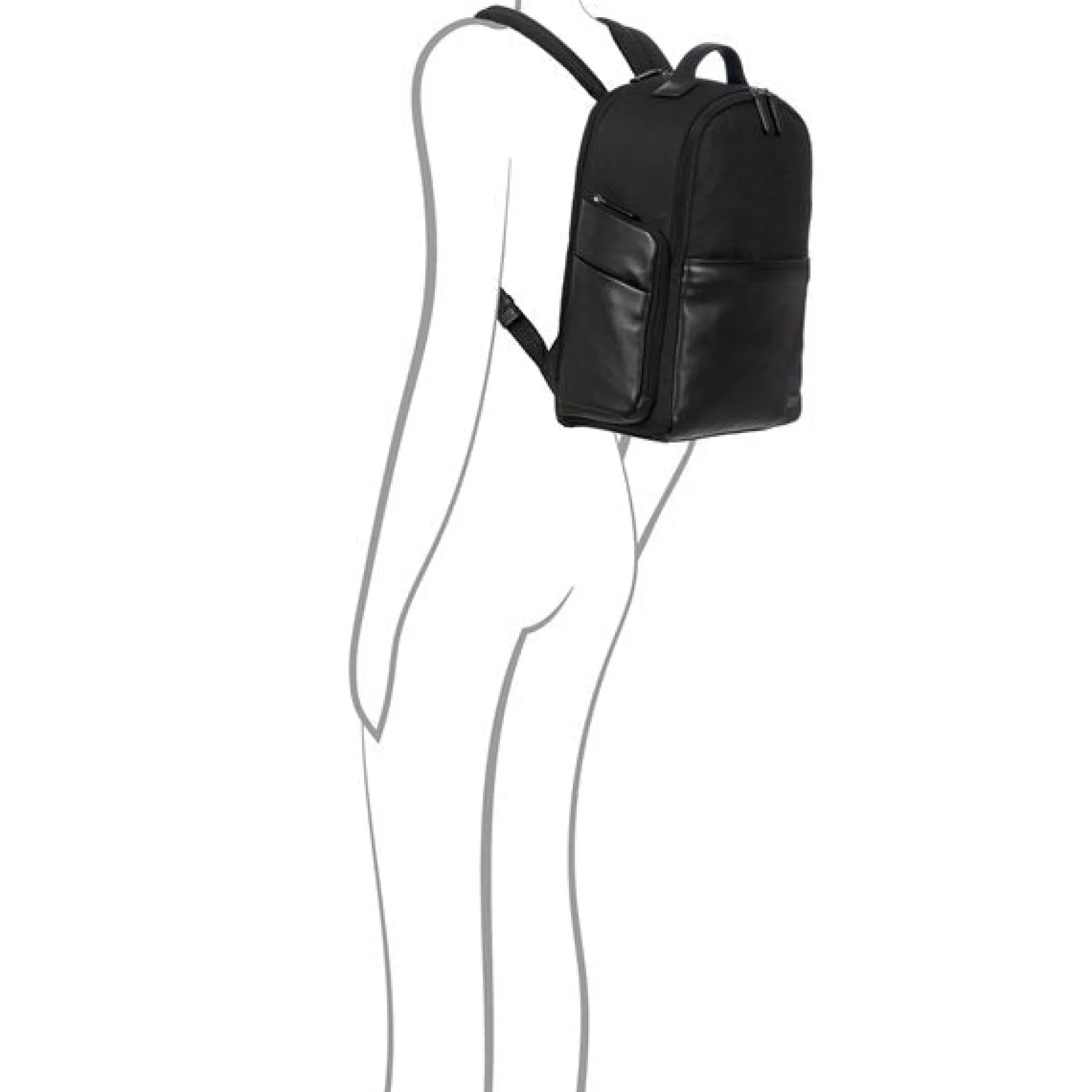 Monza - Rucksack M Business 40 cm 15" (black)