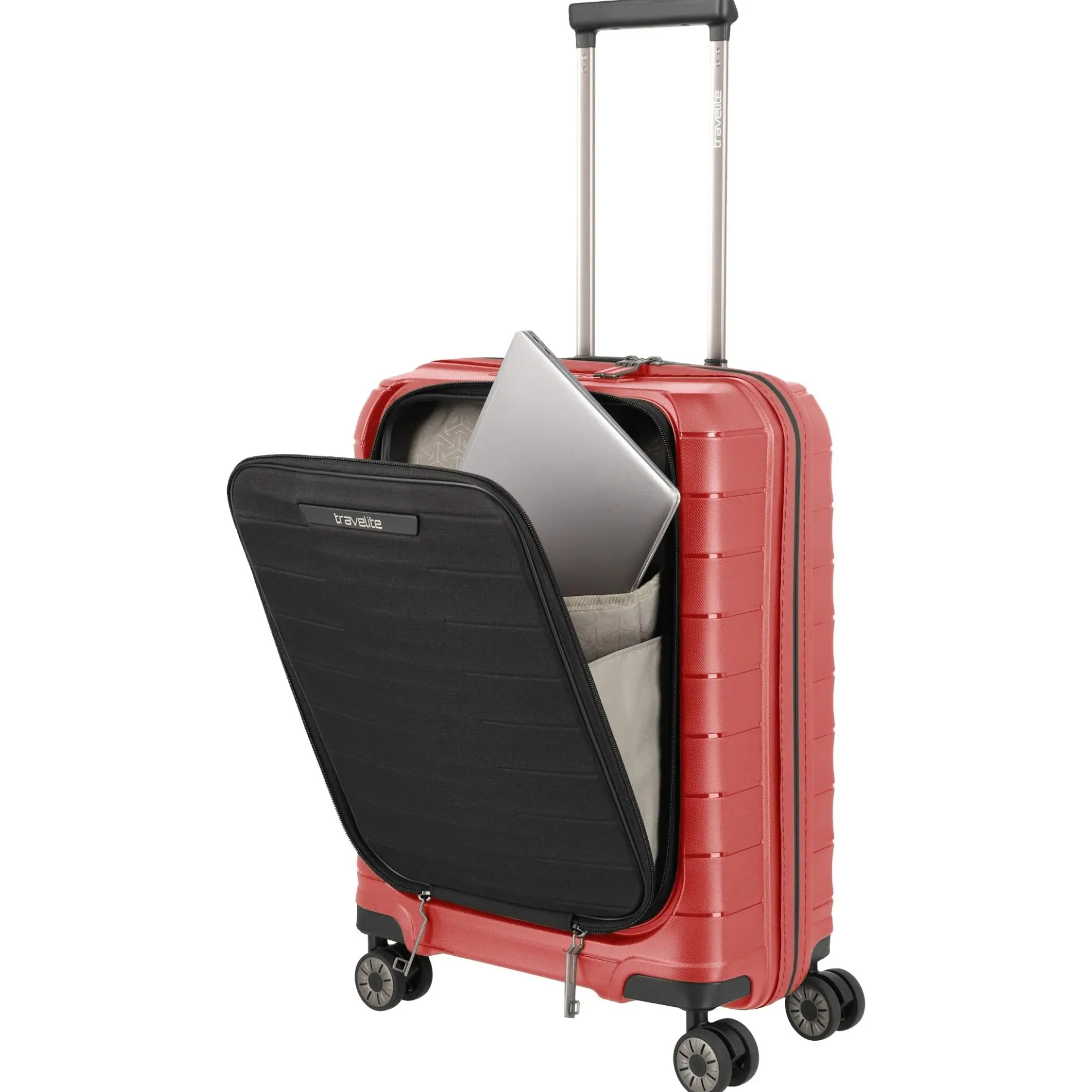 Mooby - 4-Rollen-Kabinentrolley mit Vortasche S 55 cm (rot)