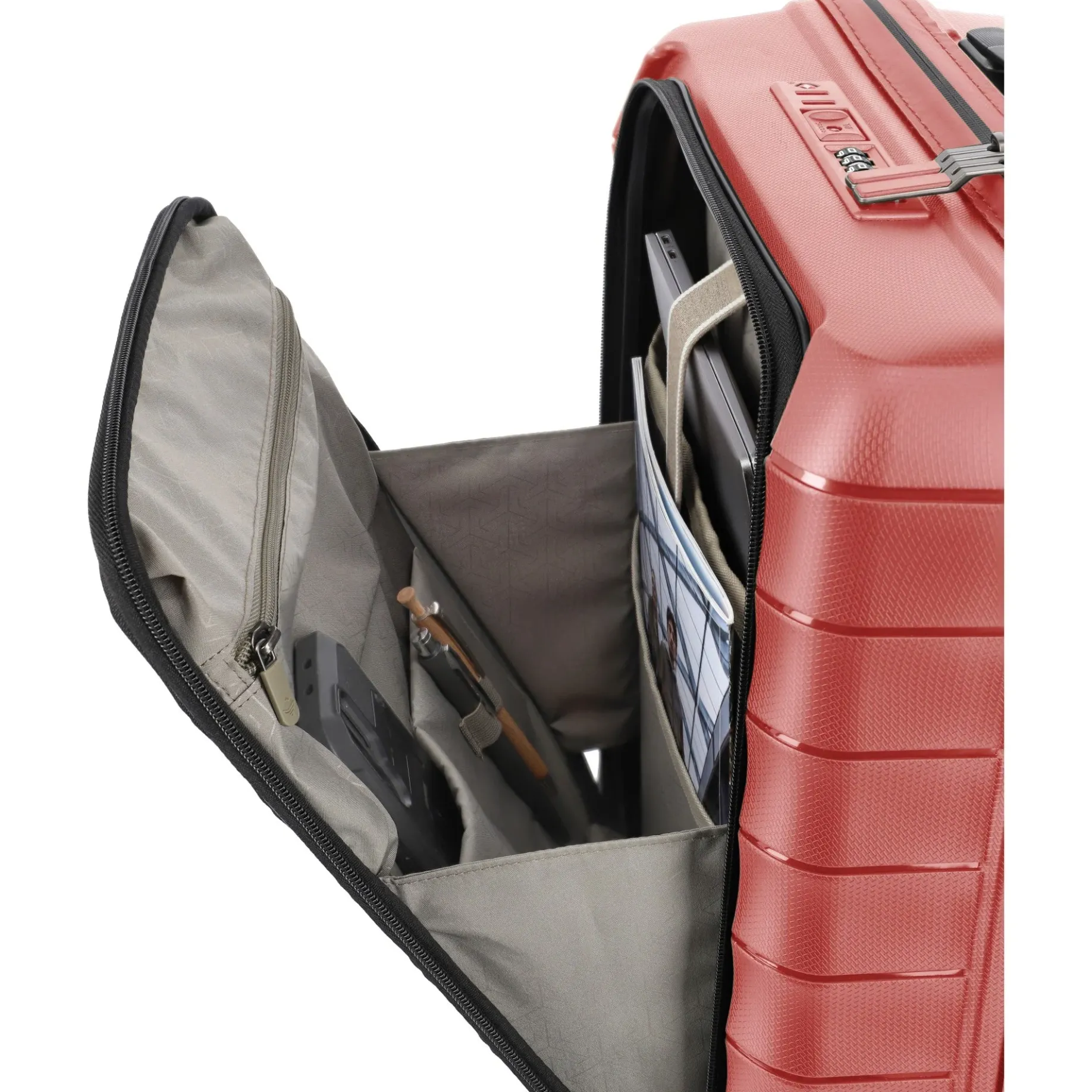 Mooby - 4-Rollen-Kabinentrolley mit Vortasche S 55 cm (rot)