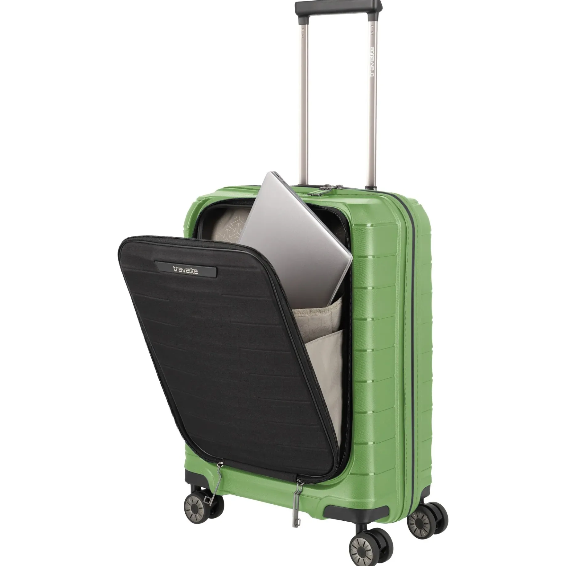 Mooby - 4-Rollen-Kabinentrolley mit Vortasche S 55 cm (grün)
