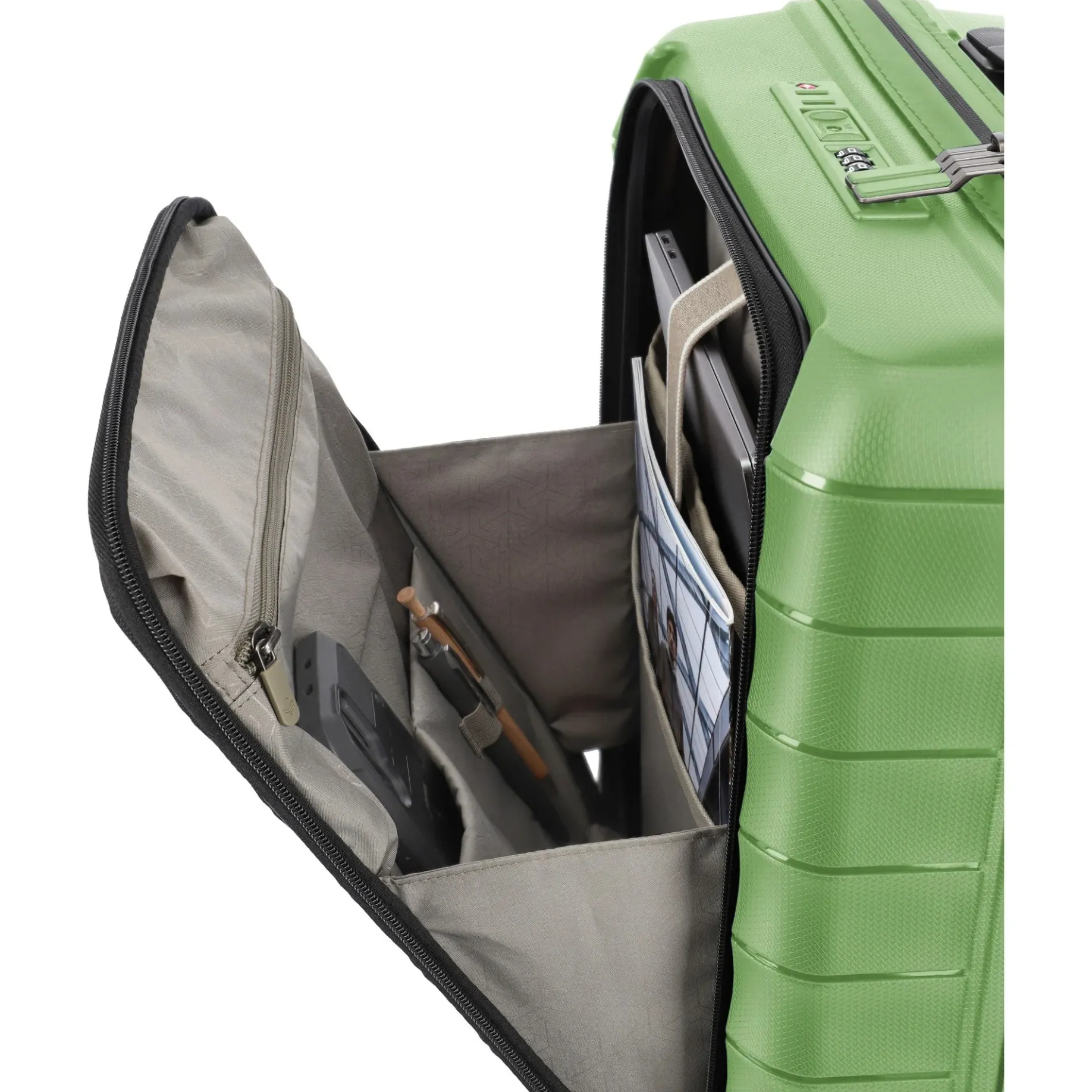 Mooby - 4-Rollen-Kabinentrolley mit Vortasche S 55 cm (grün)