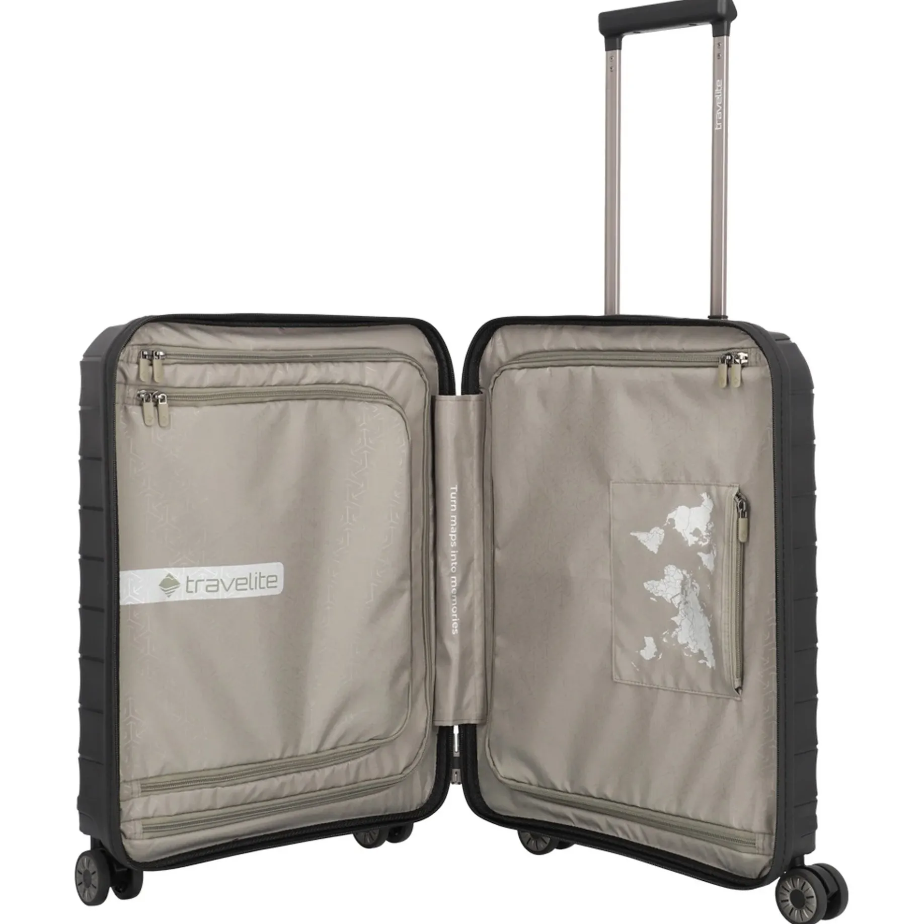 Mooby - 4-Rollen-Kabinentrolley mit Vortasche S 55 cm (black)