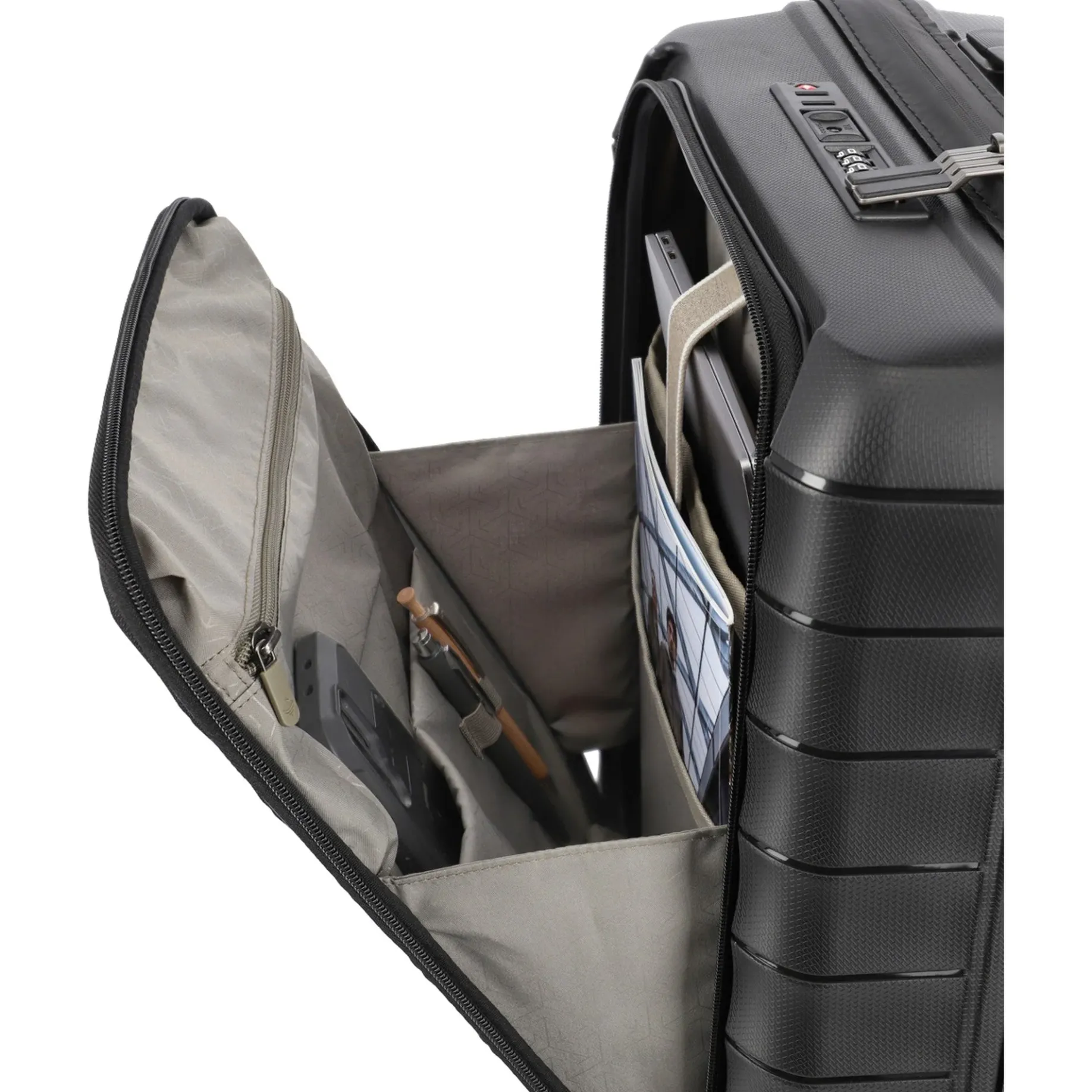 Mooby - 4-Rollen-Kabinentrolley mit Vortasche S 55 cm (black)