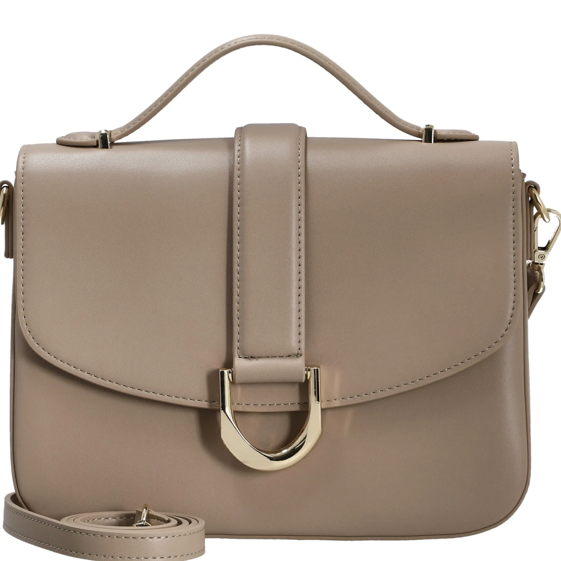 Nellim - Henkeltasche 25.5 cm (smooth taupe/gold)
