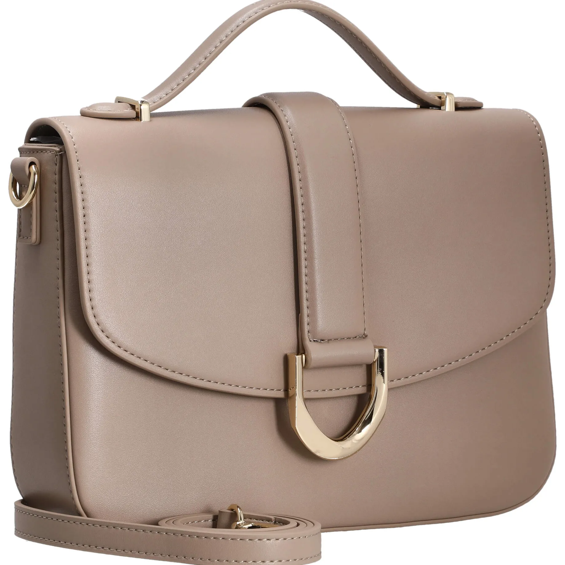 Nellim - Henkeltasche 25.5 cm (smooth taupe/gold)
