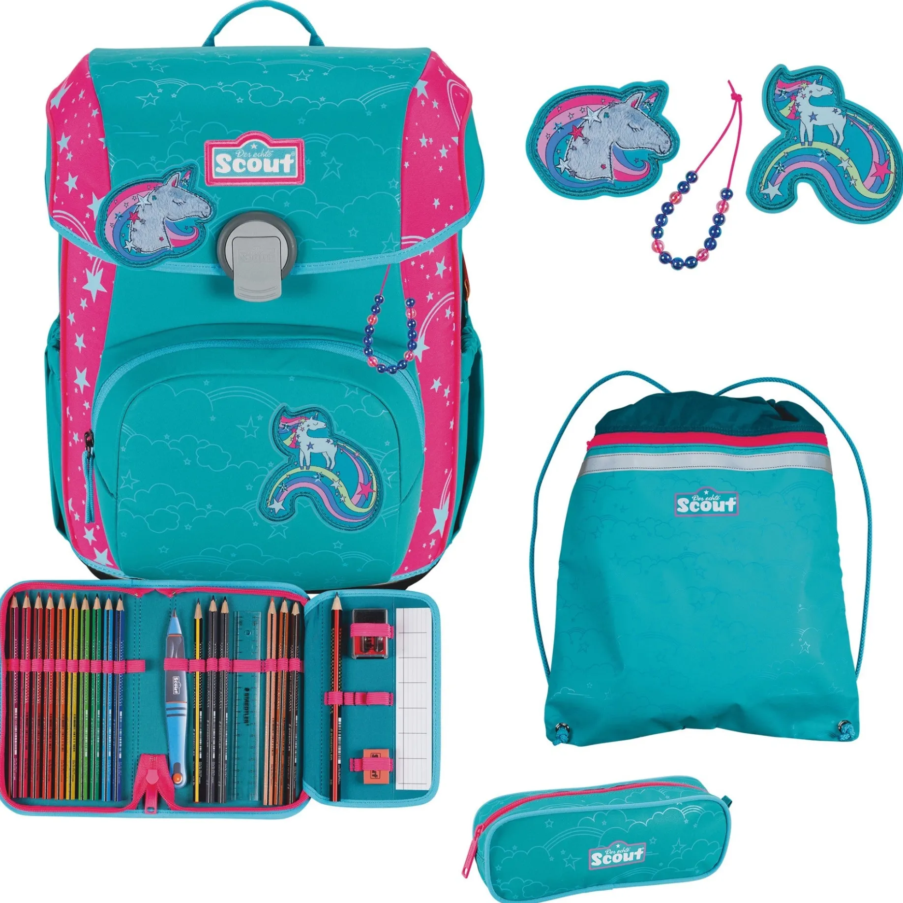Neo DIN Exklusiv Superflash Extreme - Schulranzen Set 4tlg. (Unicorn)
