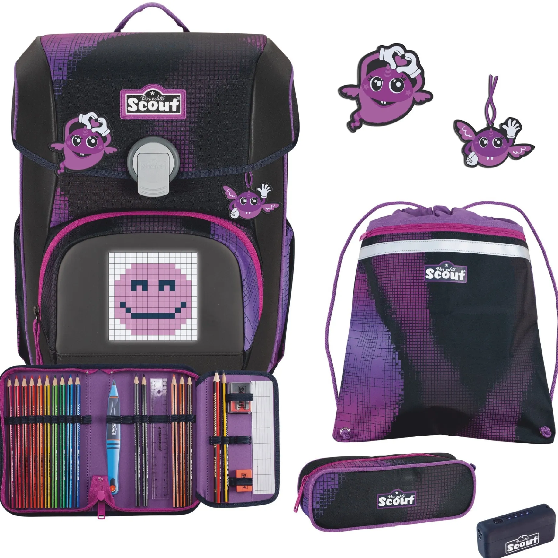 Neo Exklusiv "Movie Star" - Schulranzen Set 5tlg. (Pink Pixel)