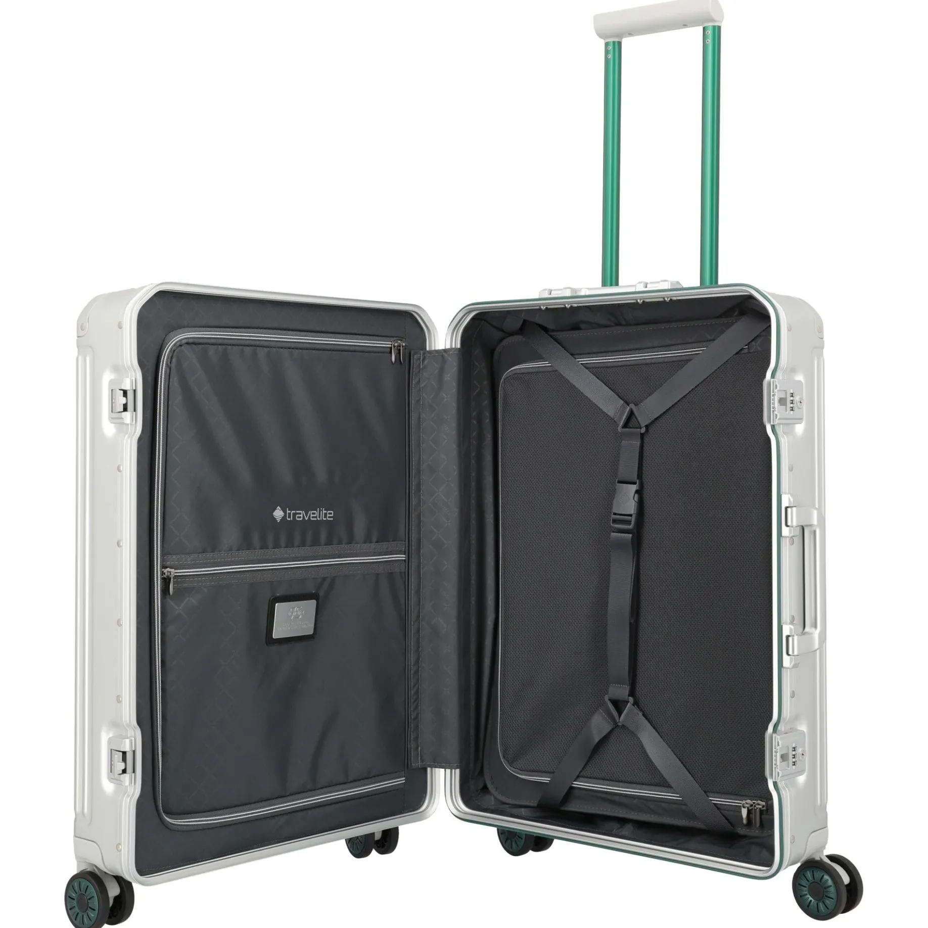 Next 75 Jahre Jubiläums-Edition - 4-Rollen-Trolley M 67 cm (silber-grün)