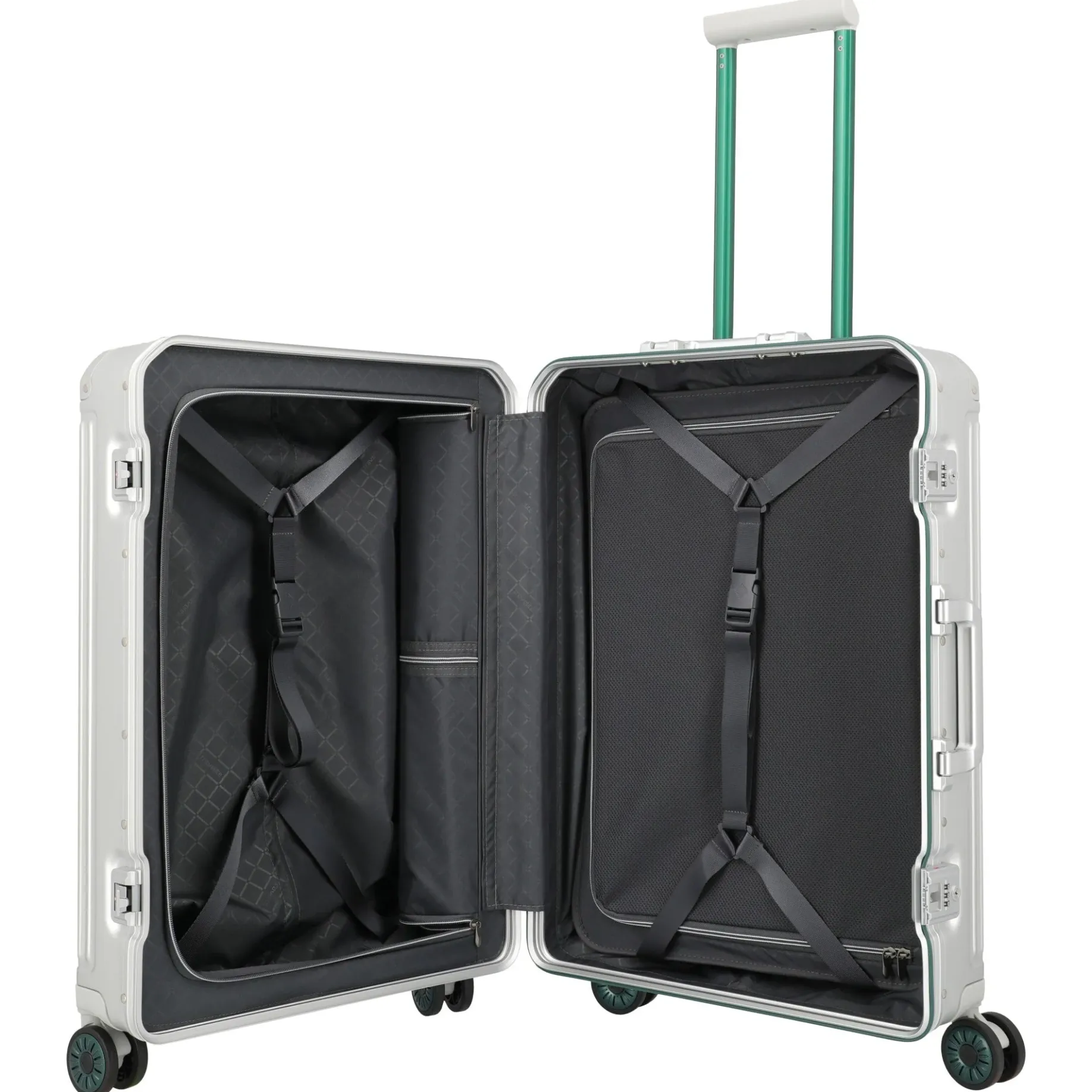 Next 75 Jahre Jubiläums-Edition - 4-Rollen-Trolley M 67 cm (silber-grün)