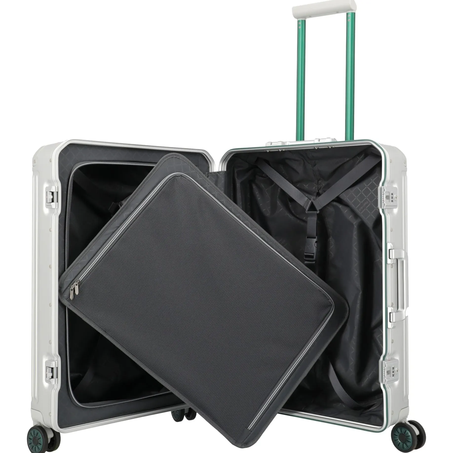 Next 75 Jahre Jubiläums-Edition - 4-Rollen-Trolley M 67 cm (silber-grün)