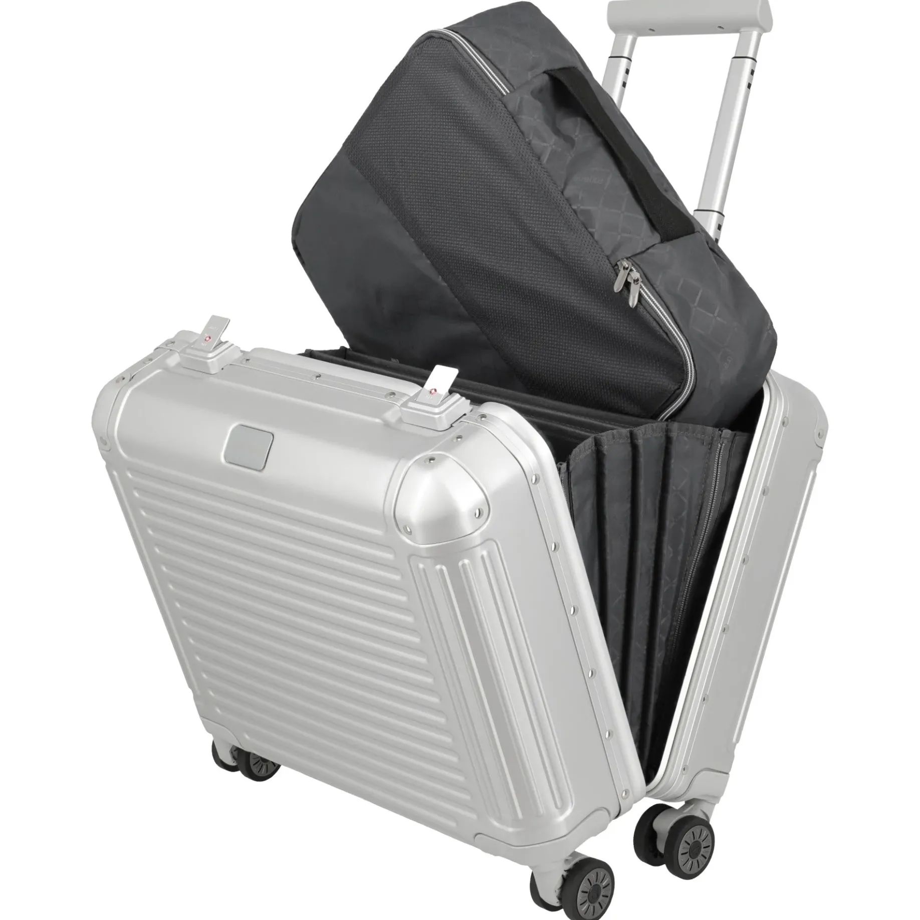 Next - 4-Rollen-Businesstrolley 45 cm (silber)