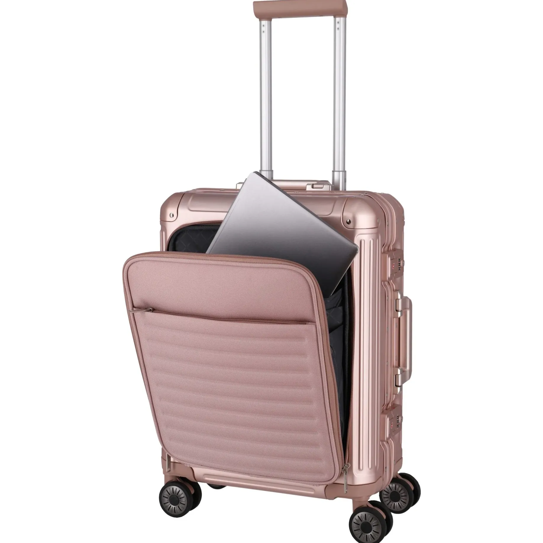 Next - 4-Rollen-Kabinentrolley mit Vortasche S 55 cm (rose)