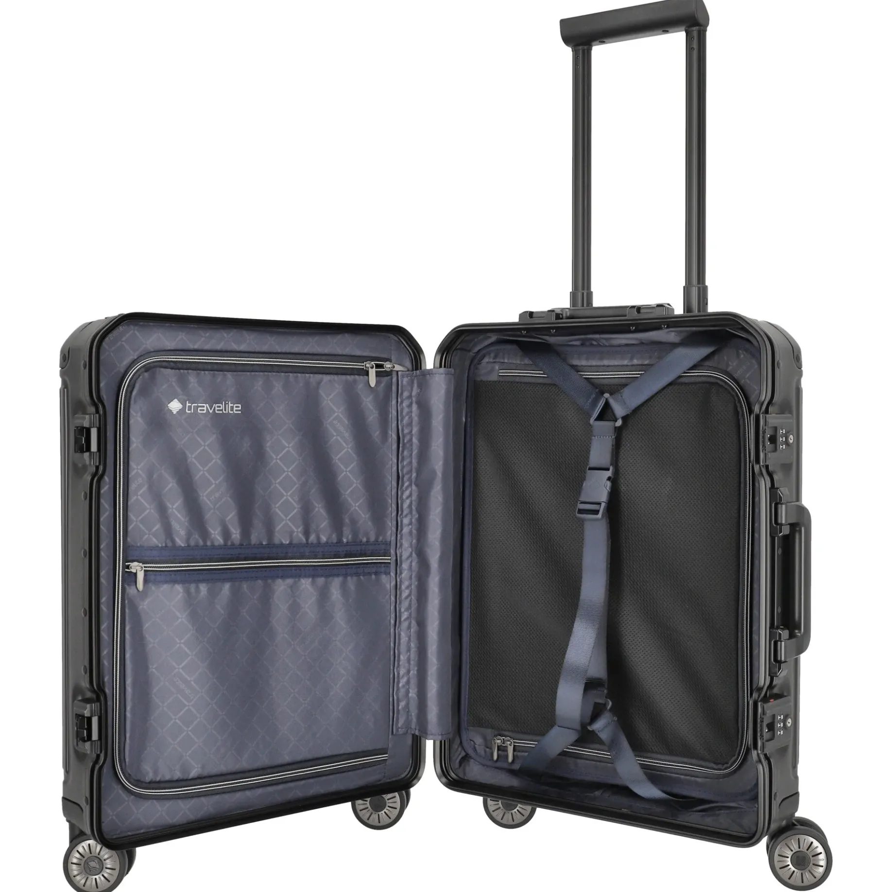Next - 4-Rollen-Kabinentrolley mit Vortasche S 55 cm (black)