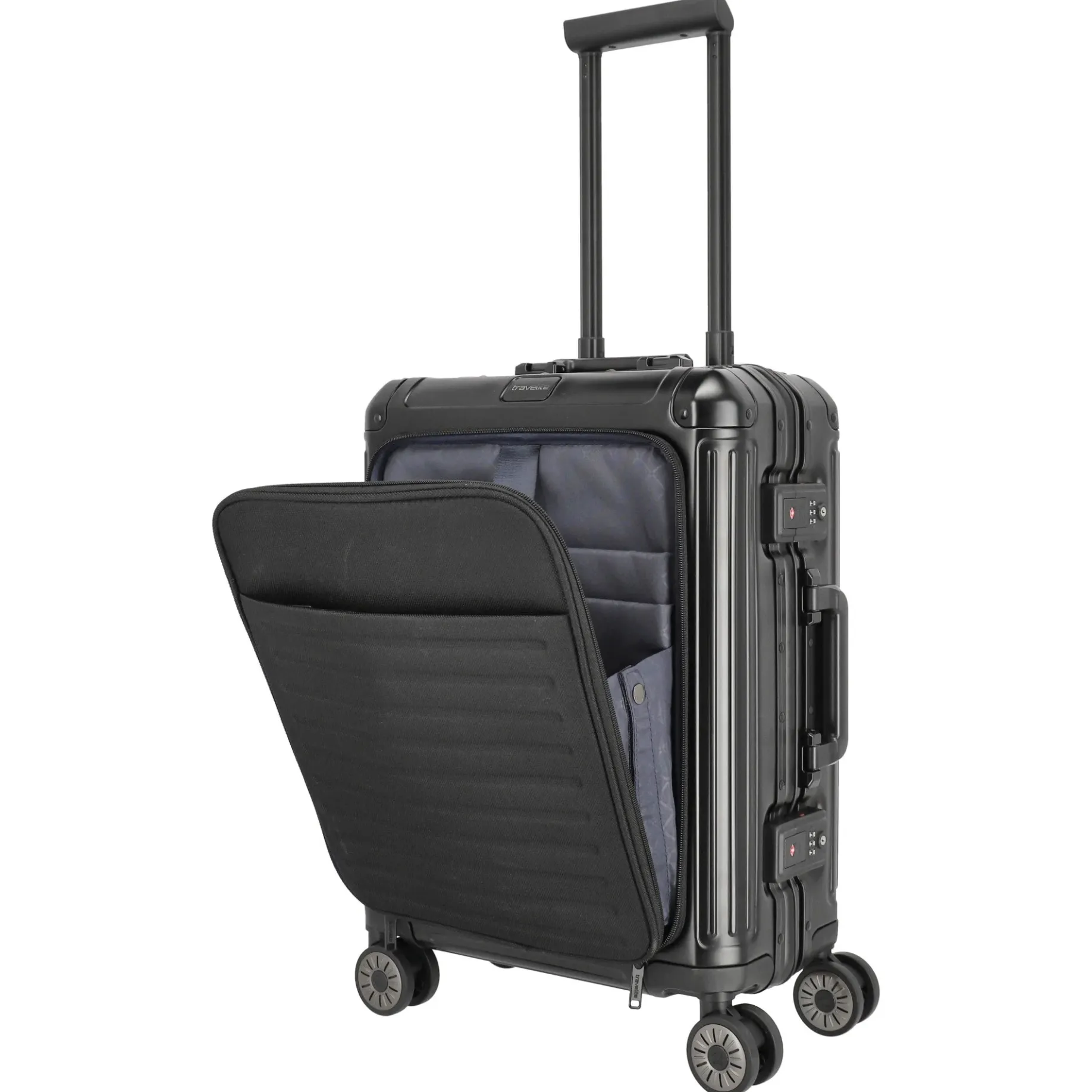 Next - 4-Rollen-Kabinentrolley mit Vortasche S 55 cm (black)