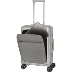Next - 4-Rollen-Kabinentrolley mit Vortasche S 55 cm (silber)